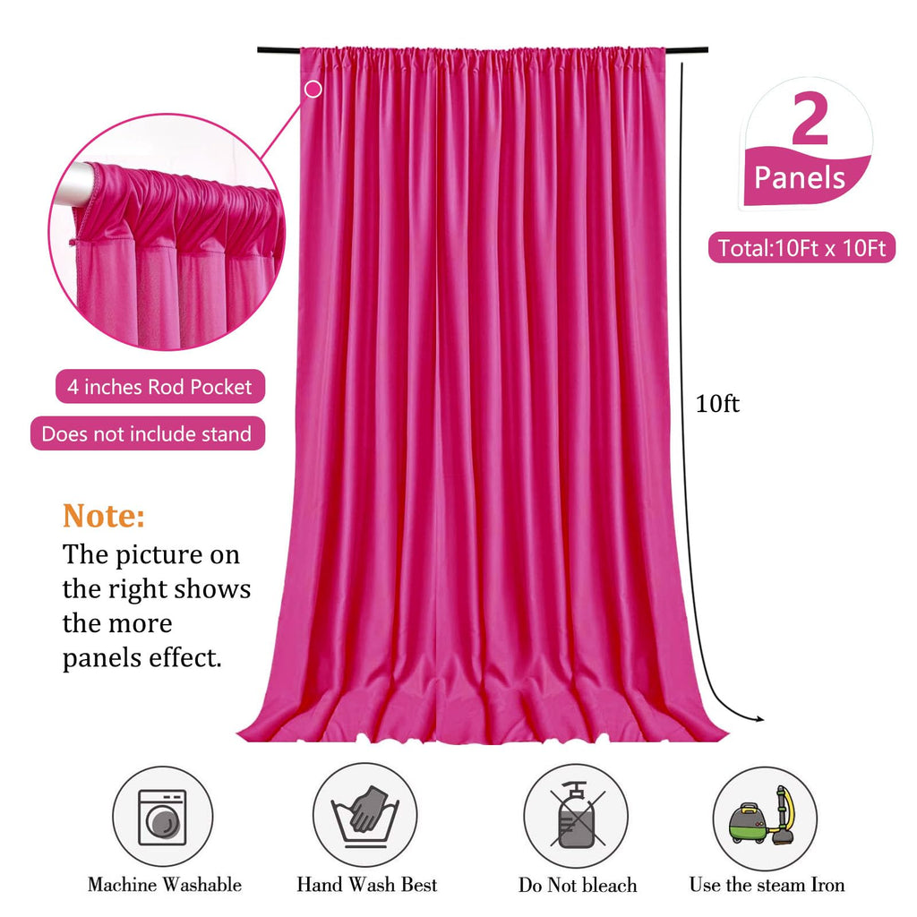 10 x 10 Feet Black A Backdrop Curtain for Partie, Background Curtains for Photoshoot, Birthday, Wedding, Halloween, Thanksgiving, Christmas, New Year Party Decorations 5Ft x 10Ft, 2 Panels