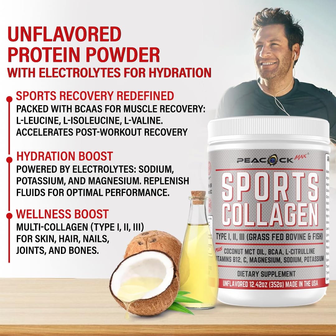 Collagen Keto Coffee Creamer Powder 12.2 oz - Hydrolyzed Collagen Peptides with Coconut MCT Oil, B12, Magnesium, Unflavored Protein Powder, Sugar Free Coffee Creamer for Smoothies & Baking