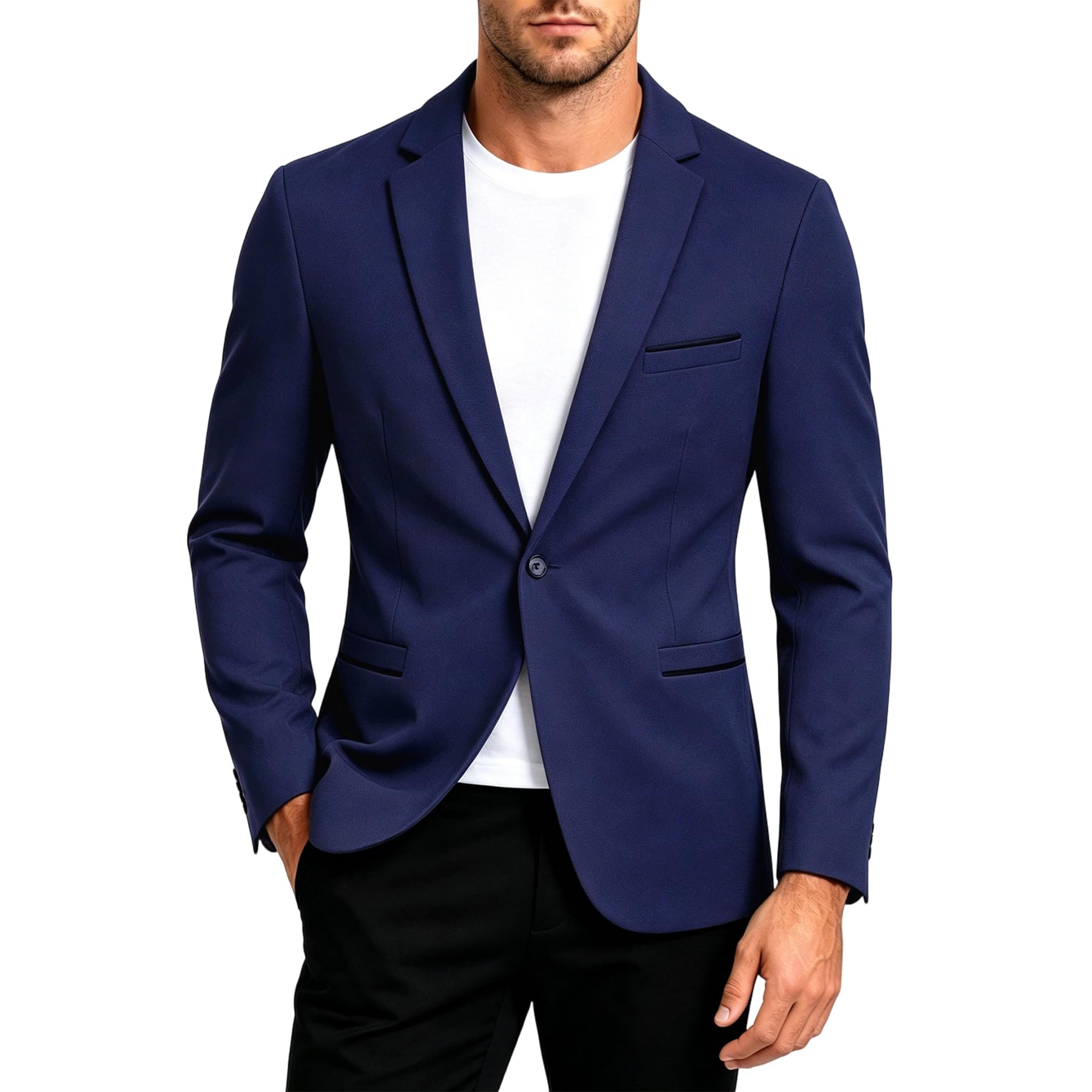 Cloudstyle Men's Suit Jacket One Button Slim Fit Sport Coat Business Daily Blazer