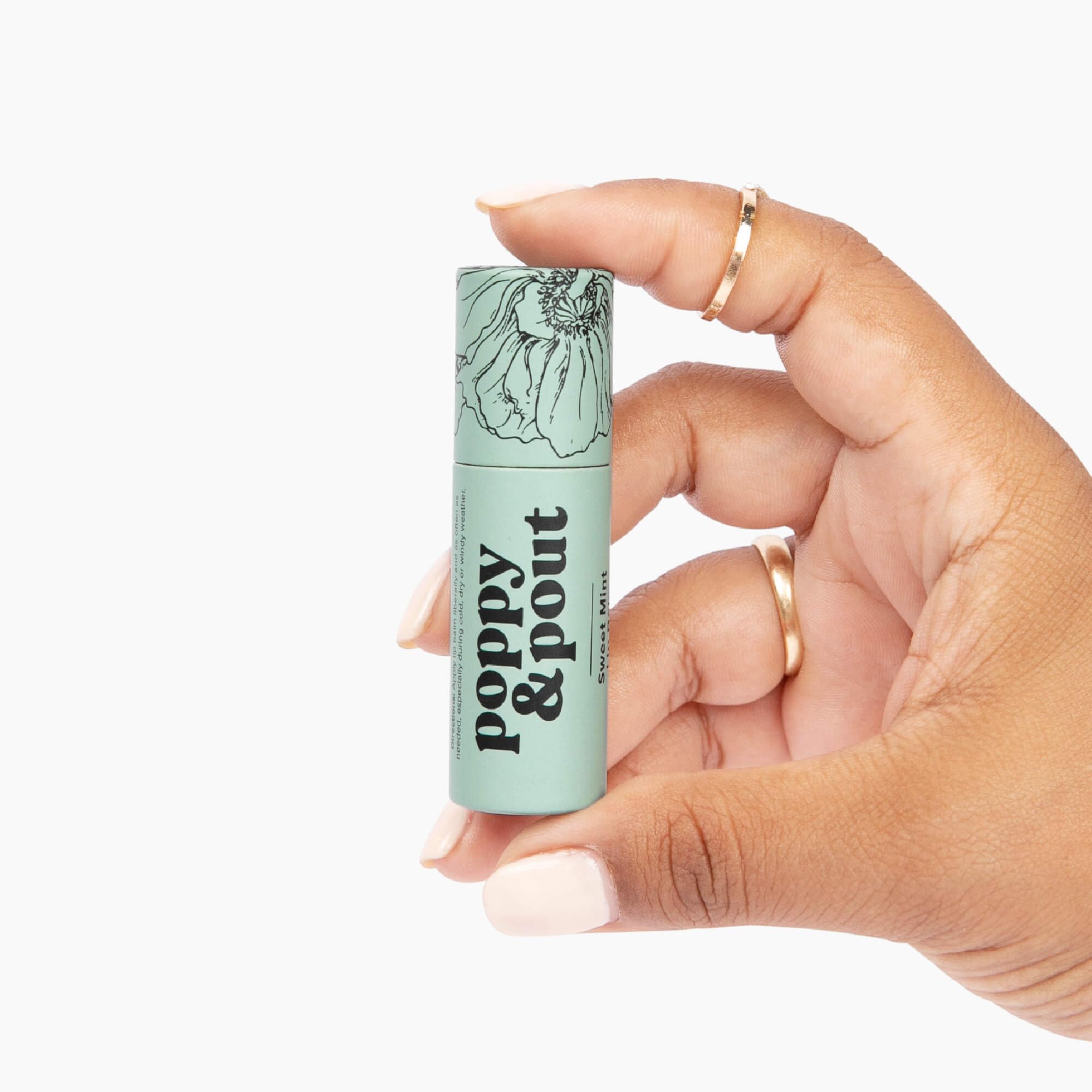 Poppy & Pout Blood Orange Mint Jumbo Lip Balm | All Natural Lip Balms & Moisturizers | Hydrates with Beeswax, Vitamin E, Organic Coconut Oil | Cruelty-Free | Lip Balm in Recyclable Cardboard Tube