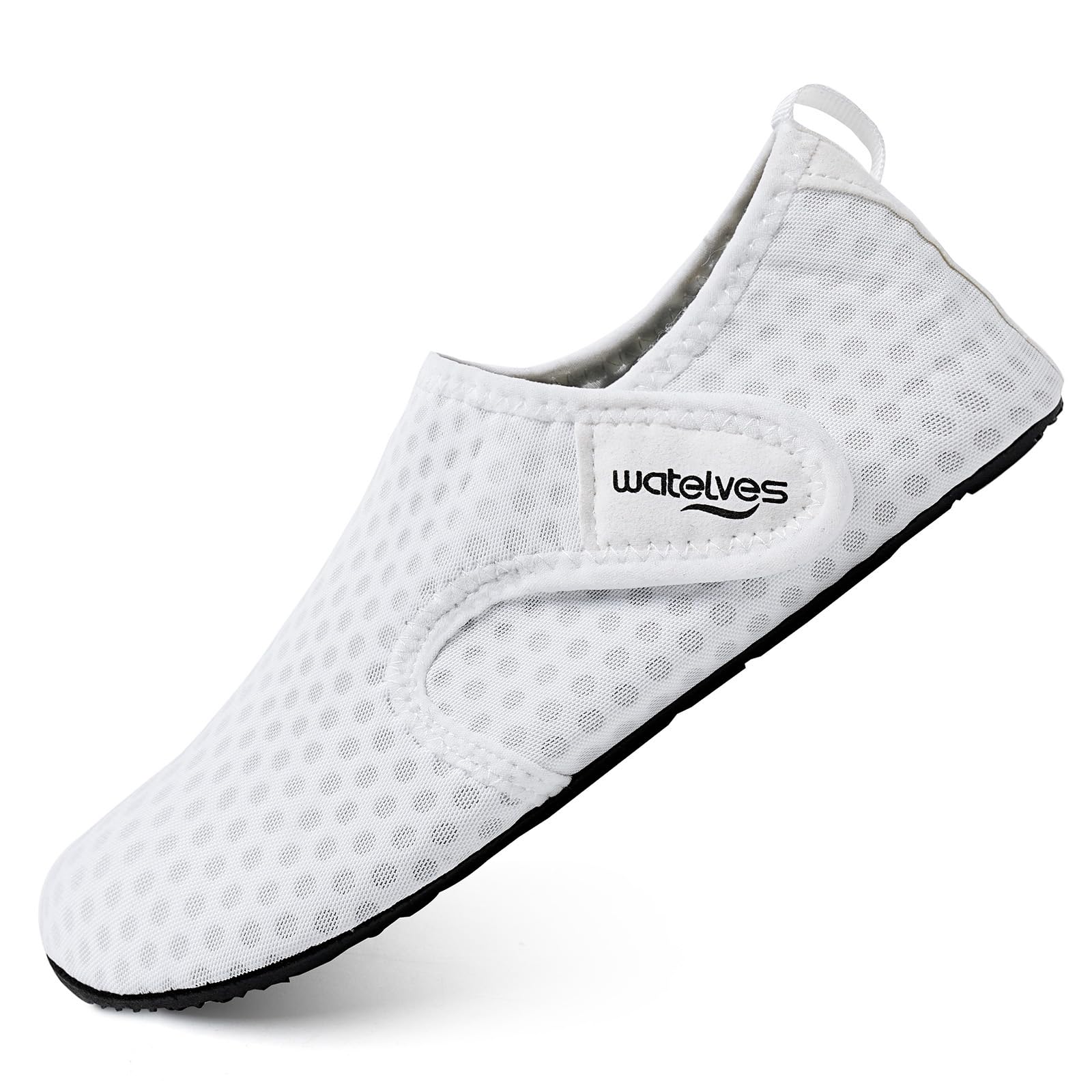WateLves Water Shoes for Women Men Swim Beach Aqua Socks Quick Dry Barefoot House Slippers Travel Shoes with Adjustable Magic Tape for Pool Diving Boating Yoga Surf