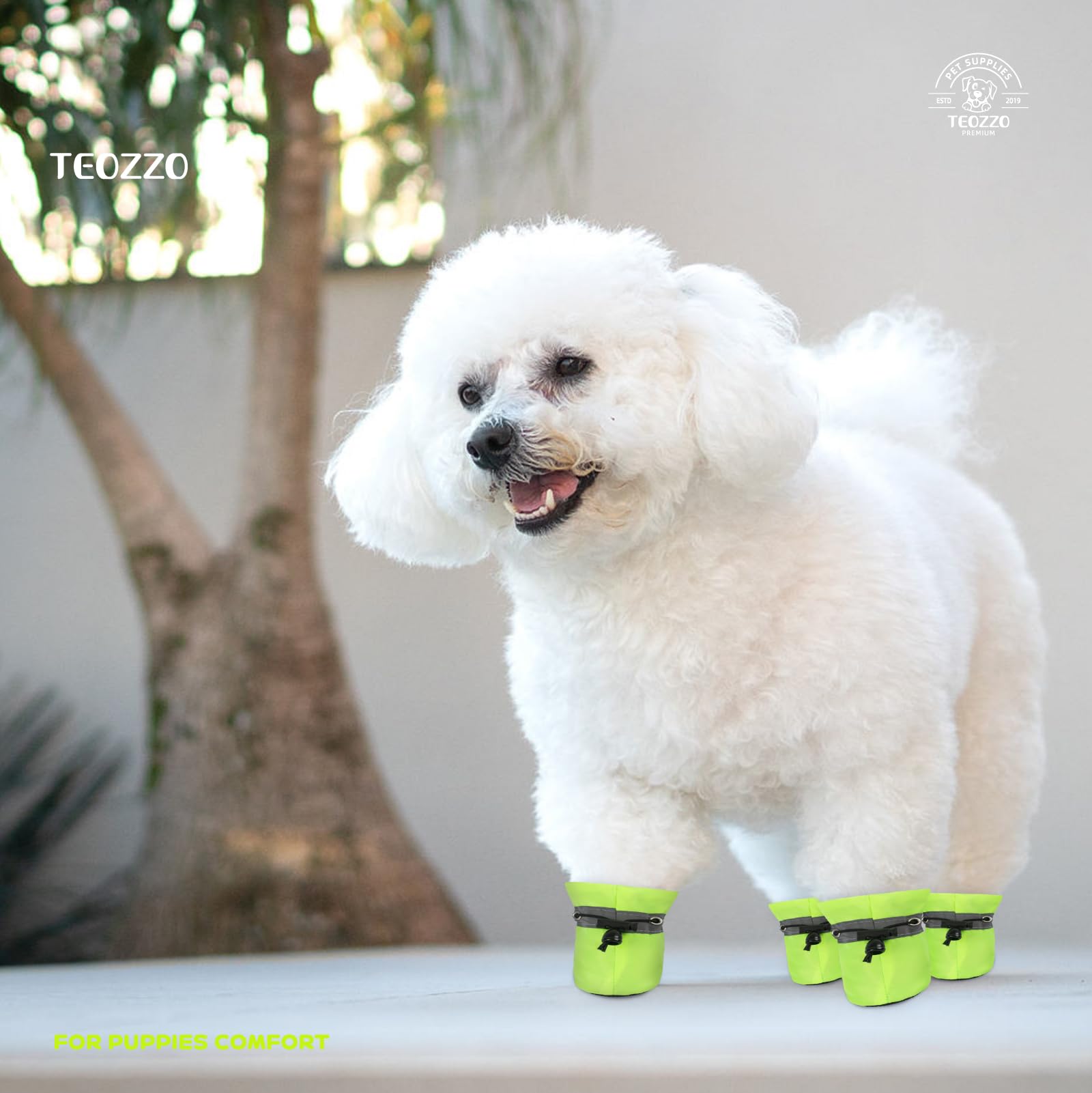 Dog Shoes for Hot Pavement, Summer Dog Boots & Paw Protector, Anti-Slip Sole Dog Booties with Reflective Straps Dog for Small Medium Dogs 4PCS (A-Pink, Size 3: 1.37"(Width))