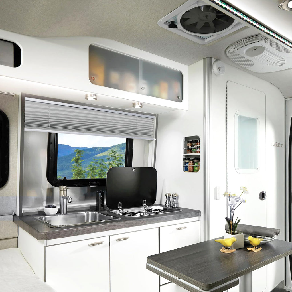 NOVINO RV Blinds Shades for Camper Window,RV Shades Pleated Camper Blinds for Travel Trailer Motor Coach Motorhome Window-14 W x 24" L