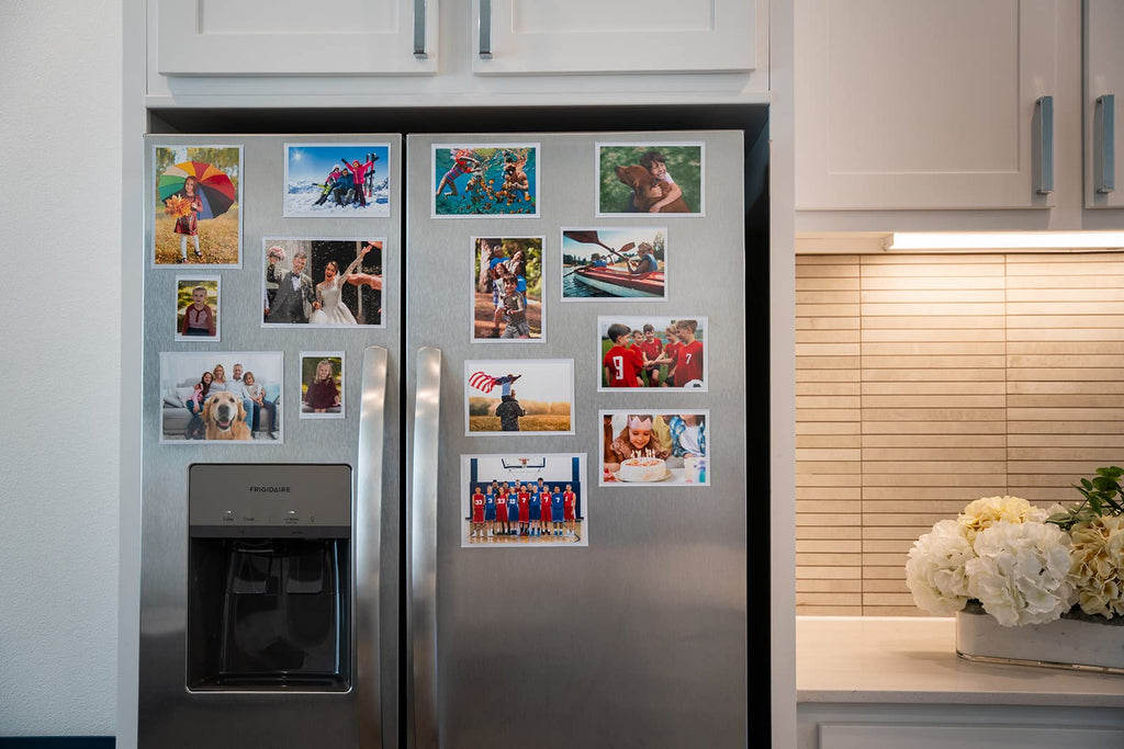 Magtech Magnetic Photo Pocket Picture Frame, White, Holds 2.5 x 3.5 Inches Photos, 10 Pack, Made in the USA (12310)