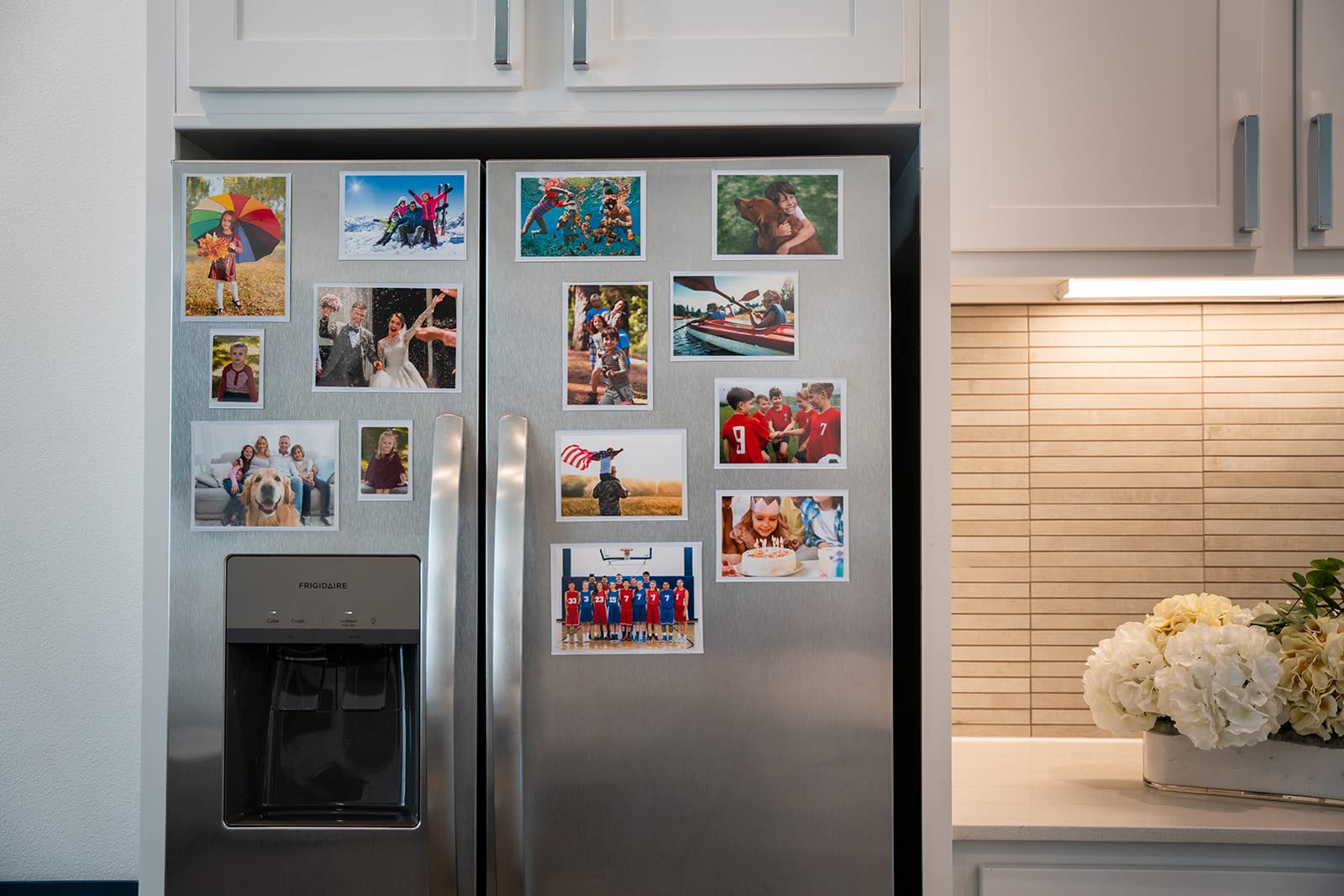 Magtech Magnetic Photo Pocket Picture Frame, White, Holds 2.5 x 3.5 Inches Photos, 10 Pack, Made in the USA (12310)