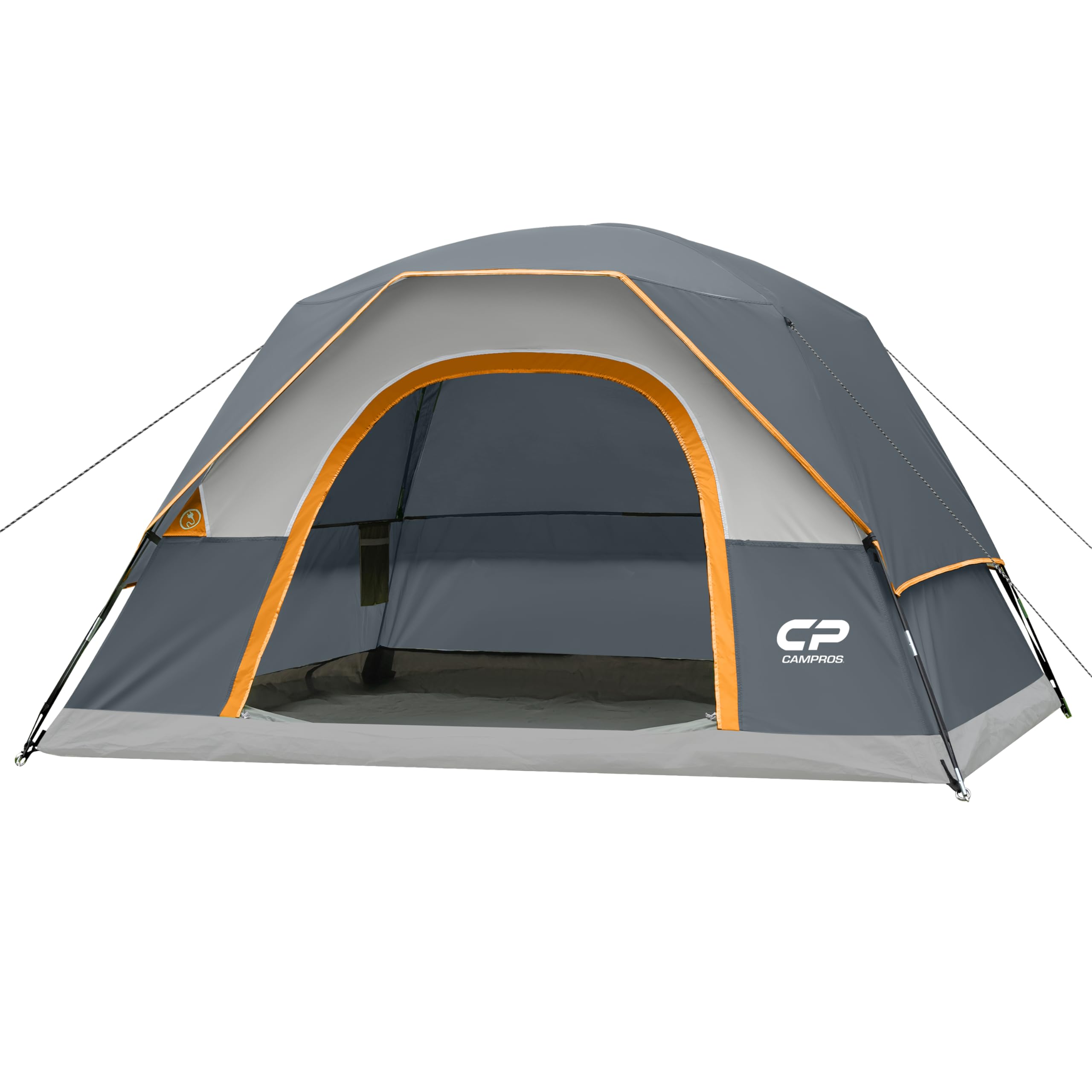 CAMPROS CP Camping Tent 2/4/6 Person, Waterproof Windproof Double Layer Dome Tent, Easy Setup with Large Mesh Windows & Wide Door for Outdoor Camping Backyard