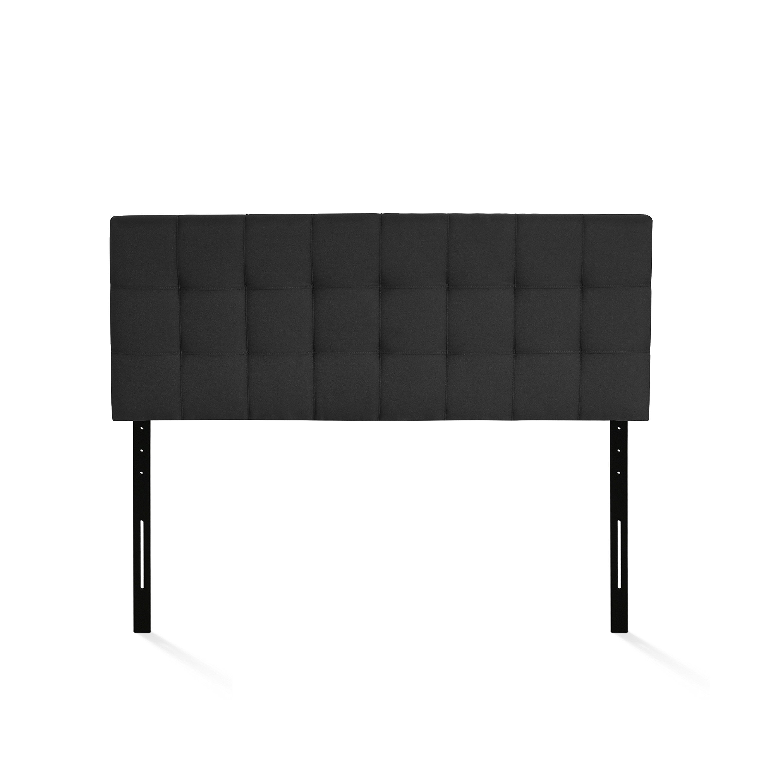 FURINNO Roanne Tufted Headboard, Twin, Black