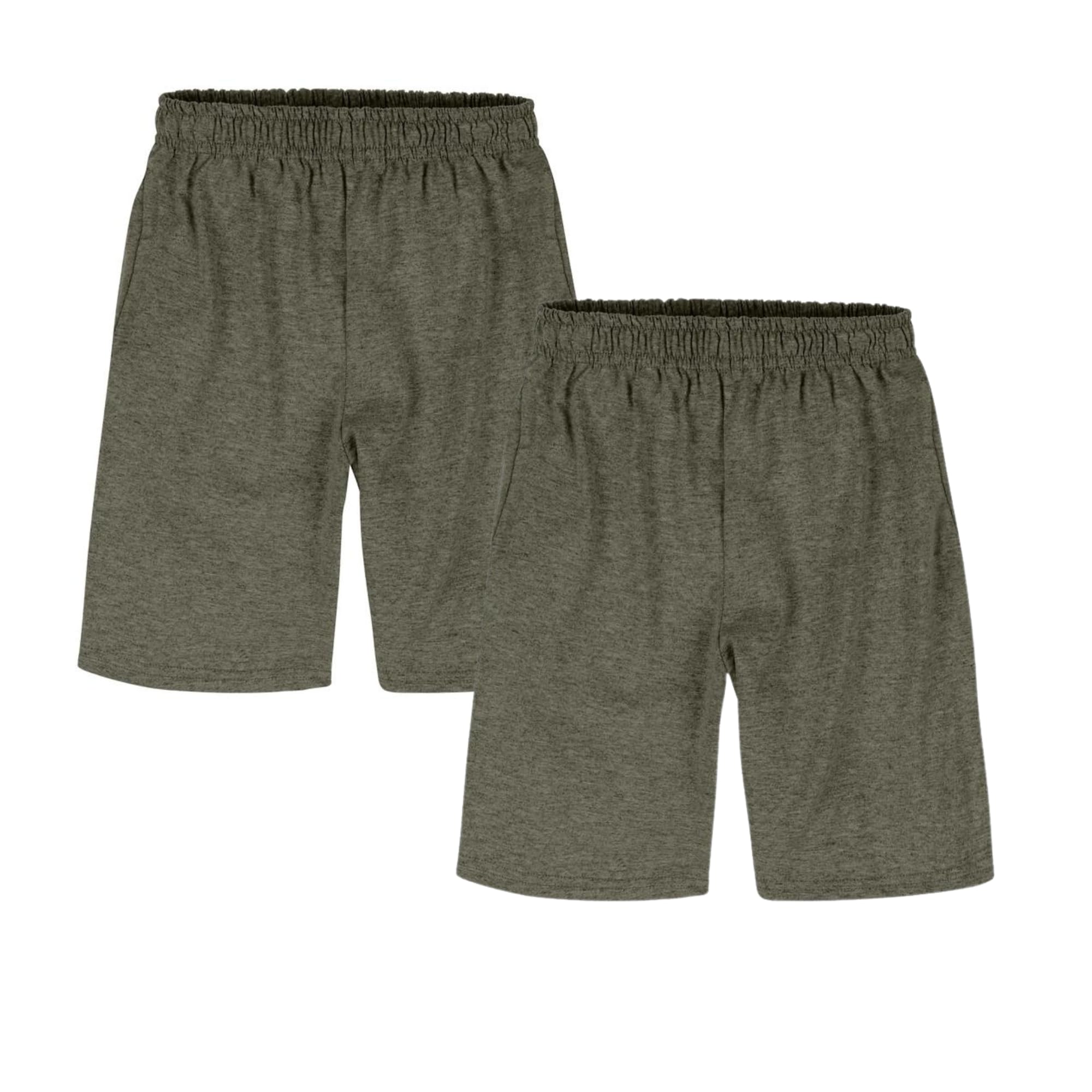 Hanes Boys Jersey Shorts Pack, 2-Pack, Cotton Shorts for Boys with Pockets, Pull-On Shorts