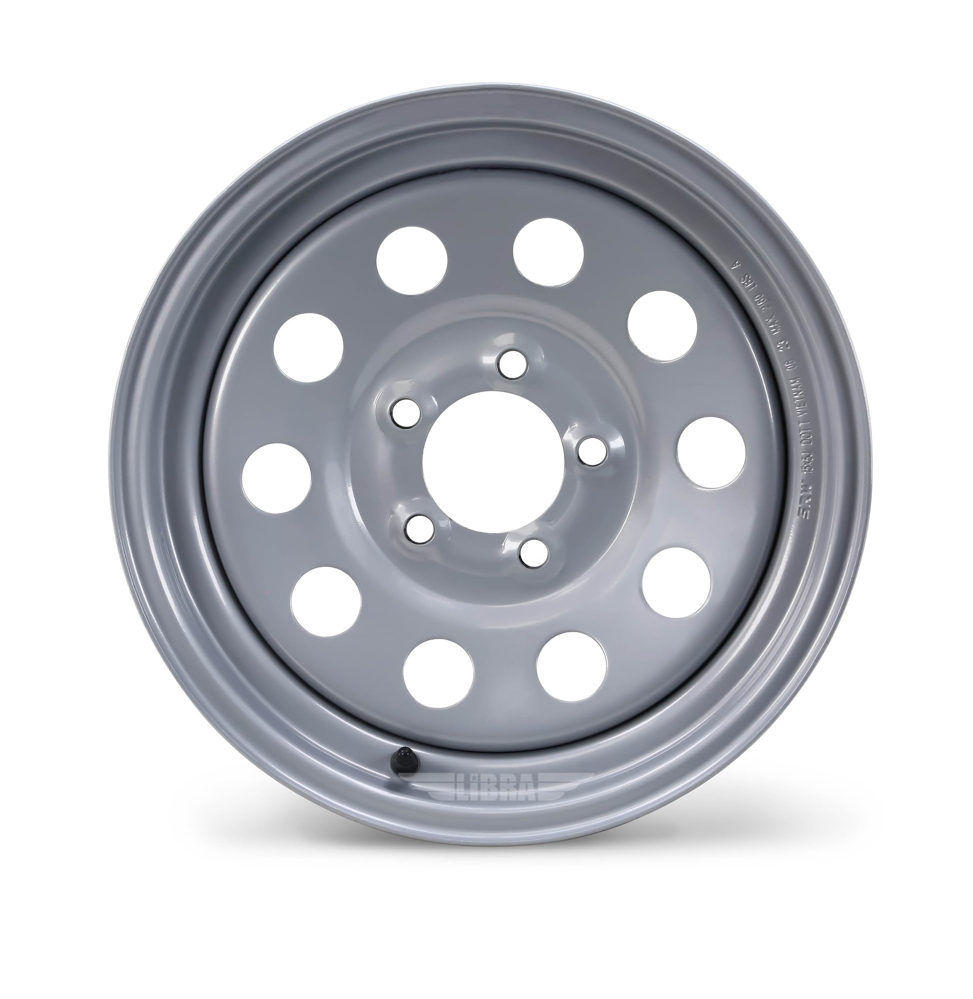 Free Country Trailer Tire Wheel Assembly ST175/80D13 6-Ply C 91L 5 Lug on 4.5" PCD Silver Mod Rim,SET 2