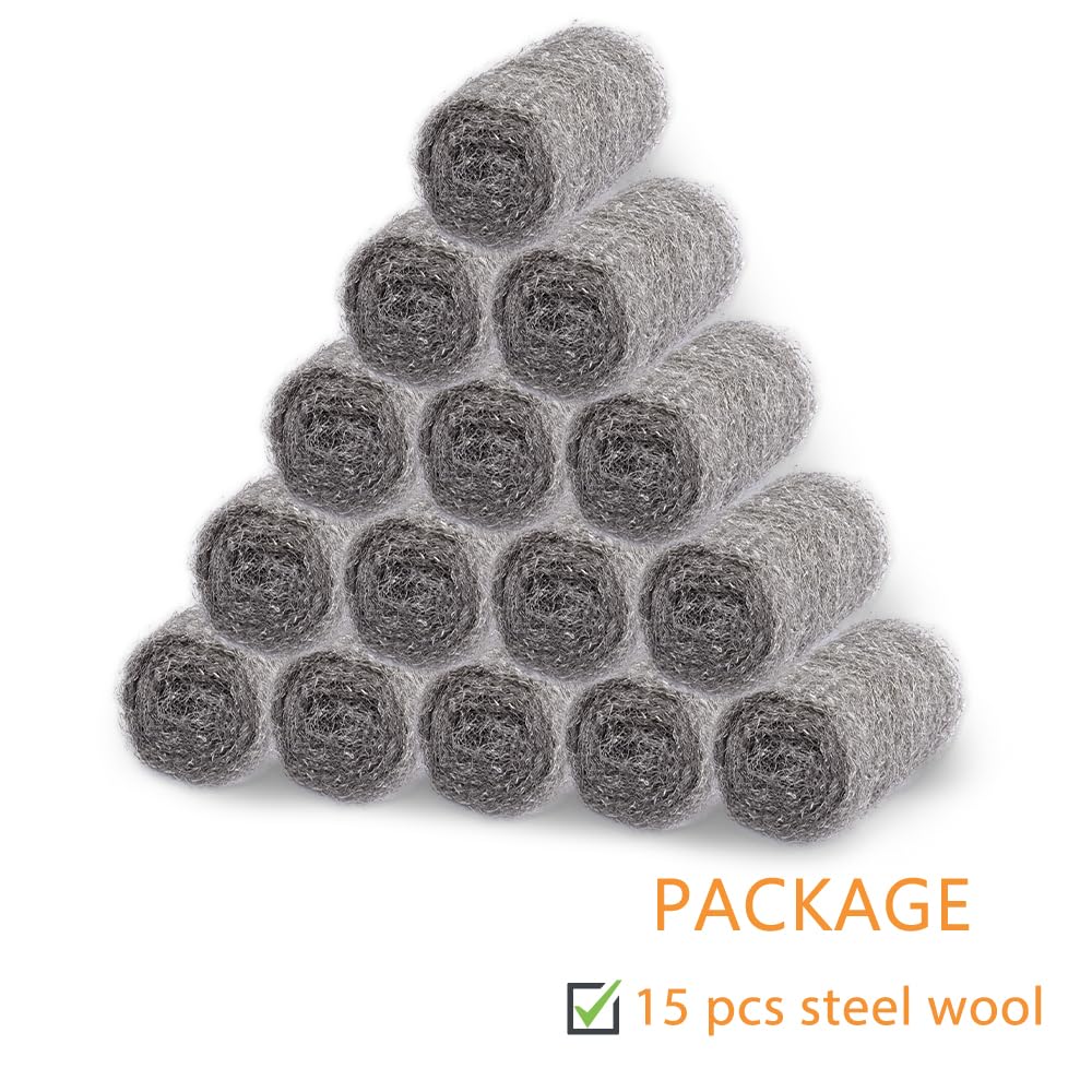Steel Wool Mice Control, 2 Pack 3" x10 Ft Hole Filler, Gap Blocker, Barrier, Protect Against Animals in Holes, Siding, Pipeline, Vents for Garden, House, Garage