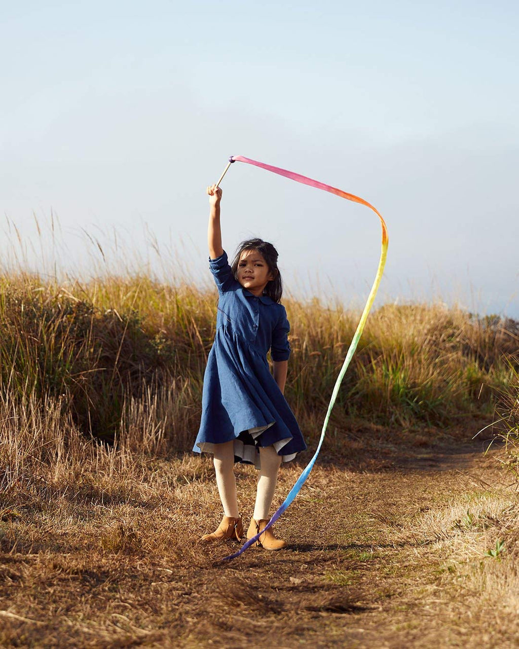 Sarah's Silks Streamer - Ribbon Wand for Kids, Pretend Play, Dance, Baton Stick Twirling, and Gymnastics Party Favors | 100% Silk and Wood Montessori and Waldorf Toys