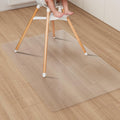 Area Floor Mat for Home, 3'×5' Black No Slip Waterproof Vinyl Area Rug for Hard Floor, Spill Resistant Floor Protector Cover for Kitchen, Easy Clean Splat Mat for Under High Chair