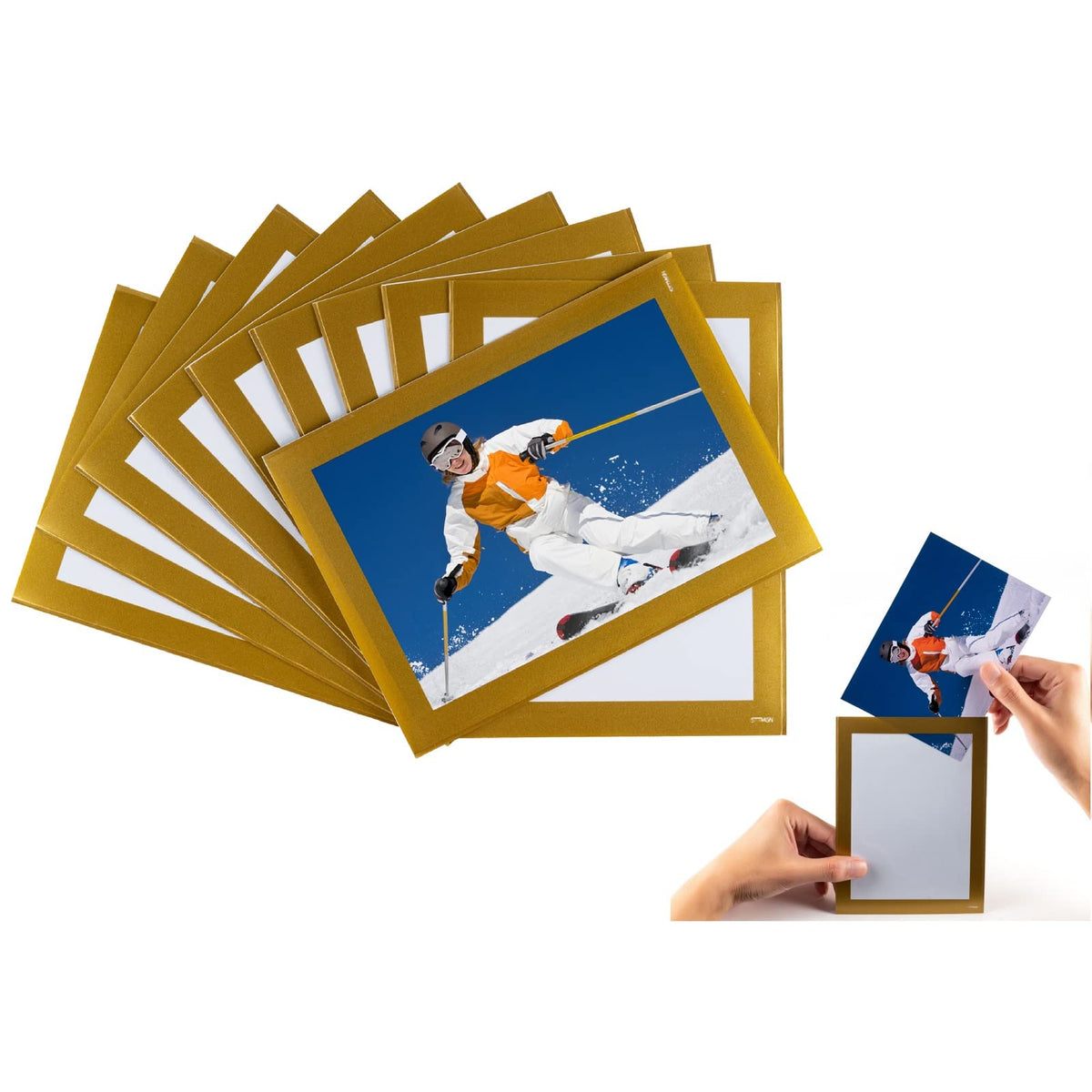 STTMGN Magnetic Picture Frames with Black Border(2.5"X3.5",12 Pack),Mini Wallet Size Magnet Photo Sleeves Pockets/Holder,Decorations for Home/Office/School/Classroom/Party