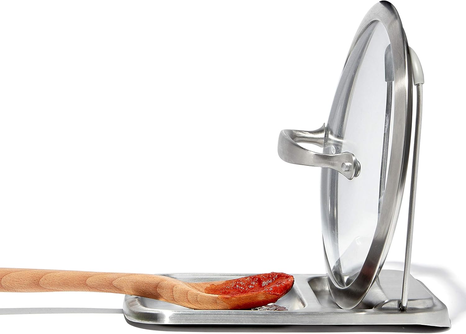 OXO Good Grips Stainless Steel Spoon Rest with Lid Holder