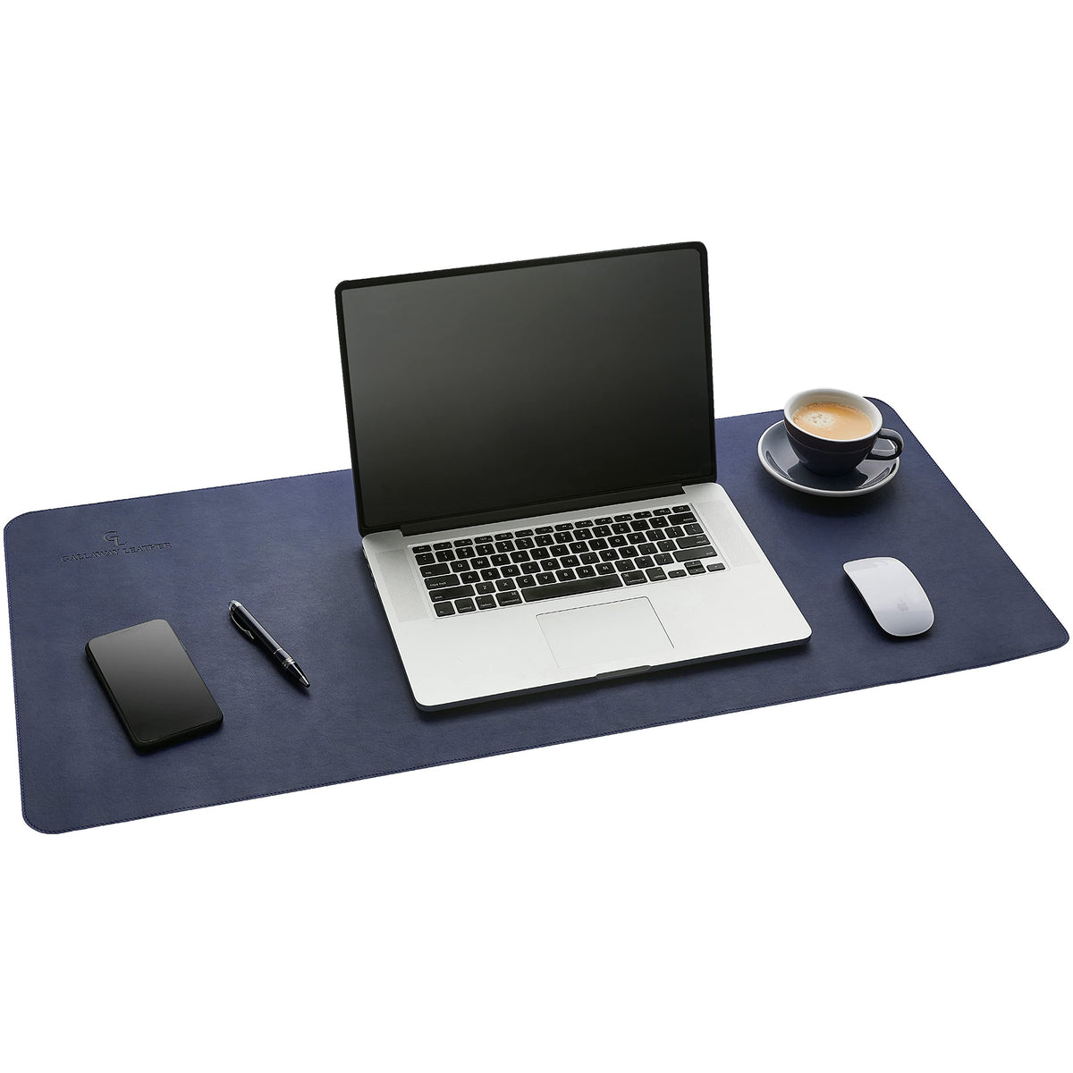 Gallaway Leather Desk Mat,Desk Writing Pad - Office Desk Pad, Medium 24" x 14" Black, Desk Mats on Top of Desks, Gift Ready Elegant Computer Desk Mat Desk Cover Desk Pad Protector PU Leather