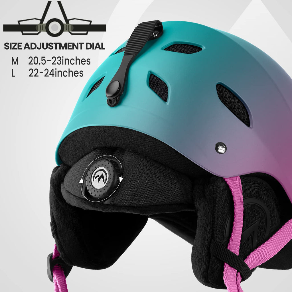 OutdoorMaster Kelvin Ski Helmet - Snowboard Helmet for Men, Women & Youth