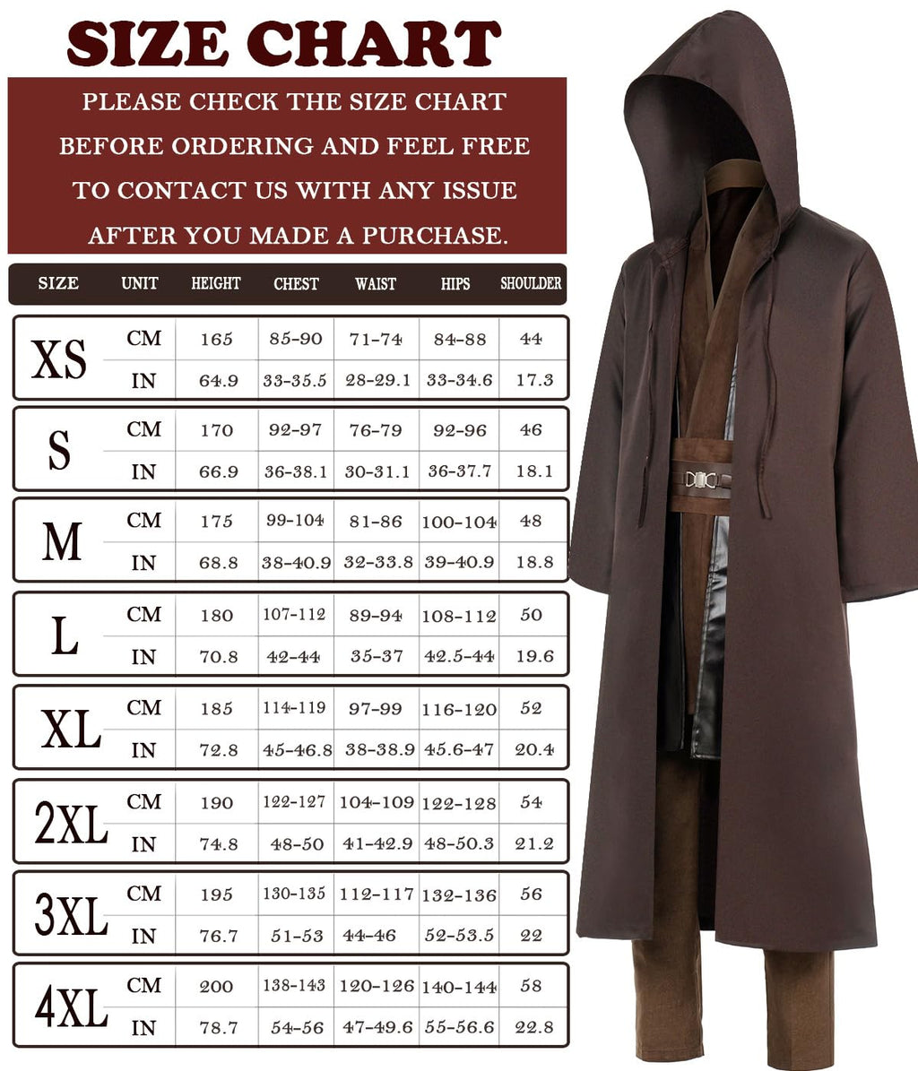 Knight Costume Adult Men's Tunic Hooded Robe Outfits Halloween Cosplay Uniform