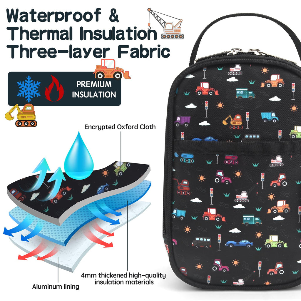 Yelocota Small Insulated Lunch Bag- Snack Bag- Mini Cooler Bag with Handle for Travel,Work,School(Storage Space below 20oz)- Also Suitable for Pairing with Food Jar