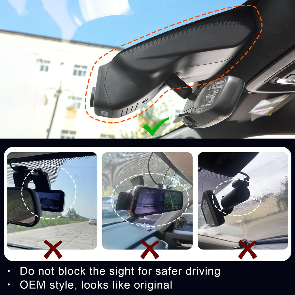 Mangoal 4K Dash Cam Custom fit for Chevy Suburban/Tahoe 2023-2026(Model A), LS LT RET Z71 Premier High Country, Integrated OEM Look, UHD 2160P Video, WiFi & App, GPS, 64GB Card