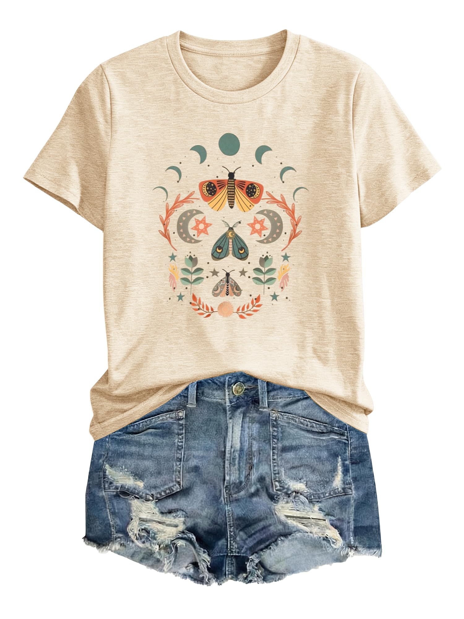 Anbech Womens Dandelion Graphic T-Shirts Teen Girls Cute Sunflower Print Casual Tee Tops