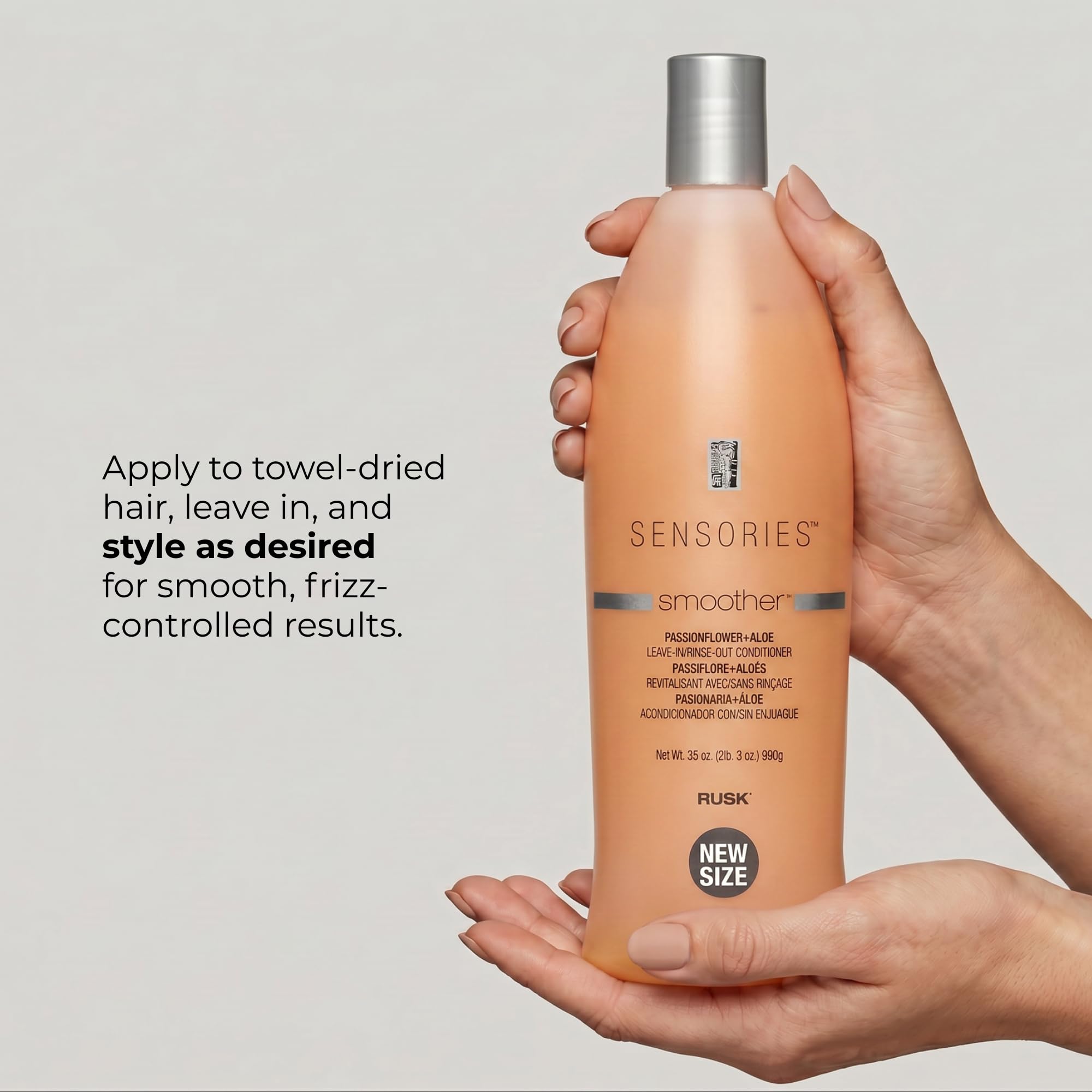 RUSK Sensories Smoother Passionflower and Aloe Smoothing, Anti-Frizz, Restore Moisture Balance, and Provides Shine