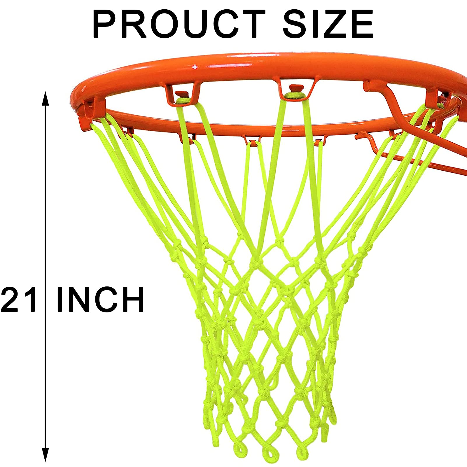 NEIJIANG Glow Basketball Net, Nightlight Basketball Net Luminous Outdoor Portable Sun Powered Sport Nylon