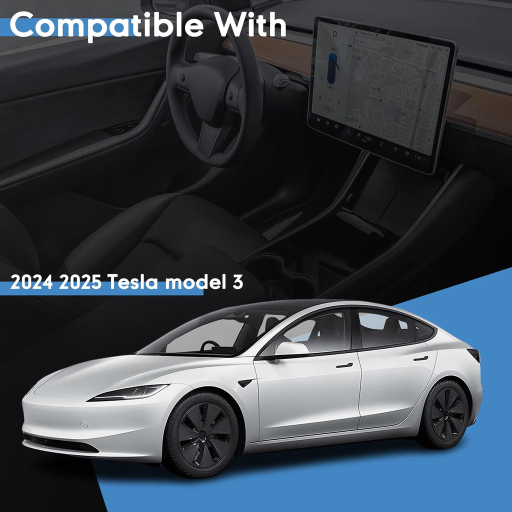 The Original No Drill Front License Plate Holder Fit for 2017-2023 Tesla Model 3& 2020-2024 Tesla Model Y with Safety Design, No Adhesives License Frame