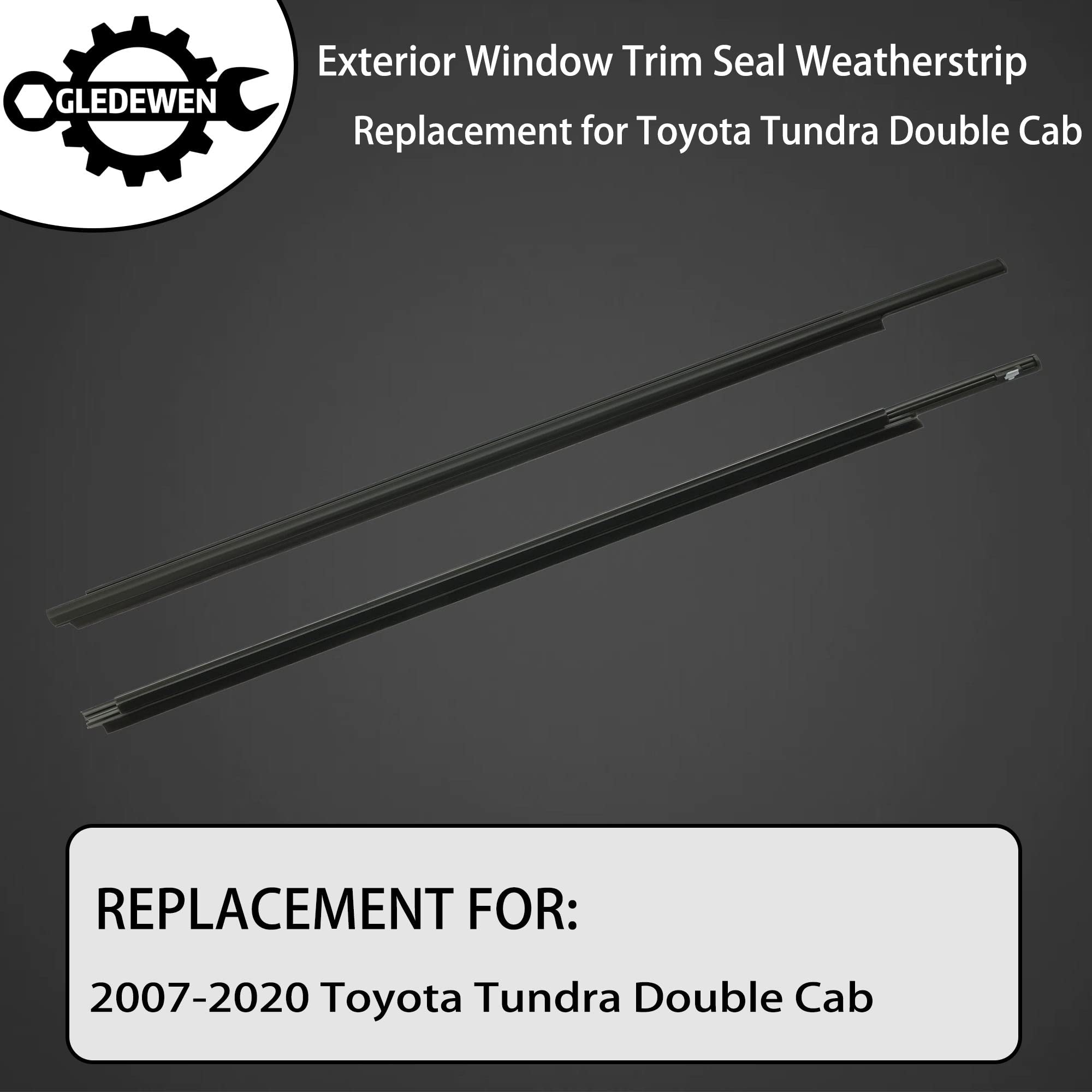 Window Trim Seal, Compatible with 1996-2002 Toyota 4Runner 4-Door, Window Molding Weather Stripping Belt Set, 68161-35010, 68162-35010, 68163-35010, 68164-35010, Door Weatherstrip Rubber Moulding 4PCS