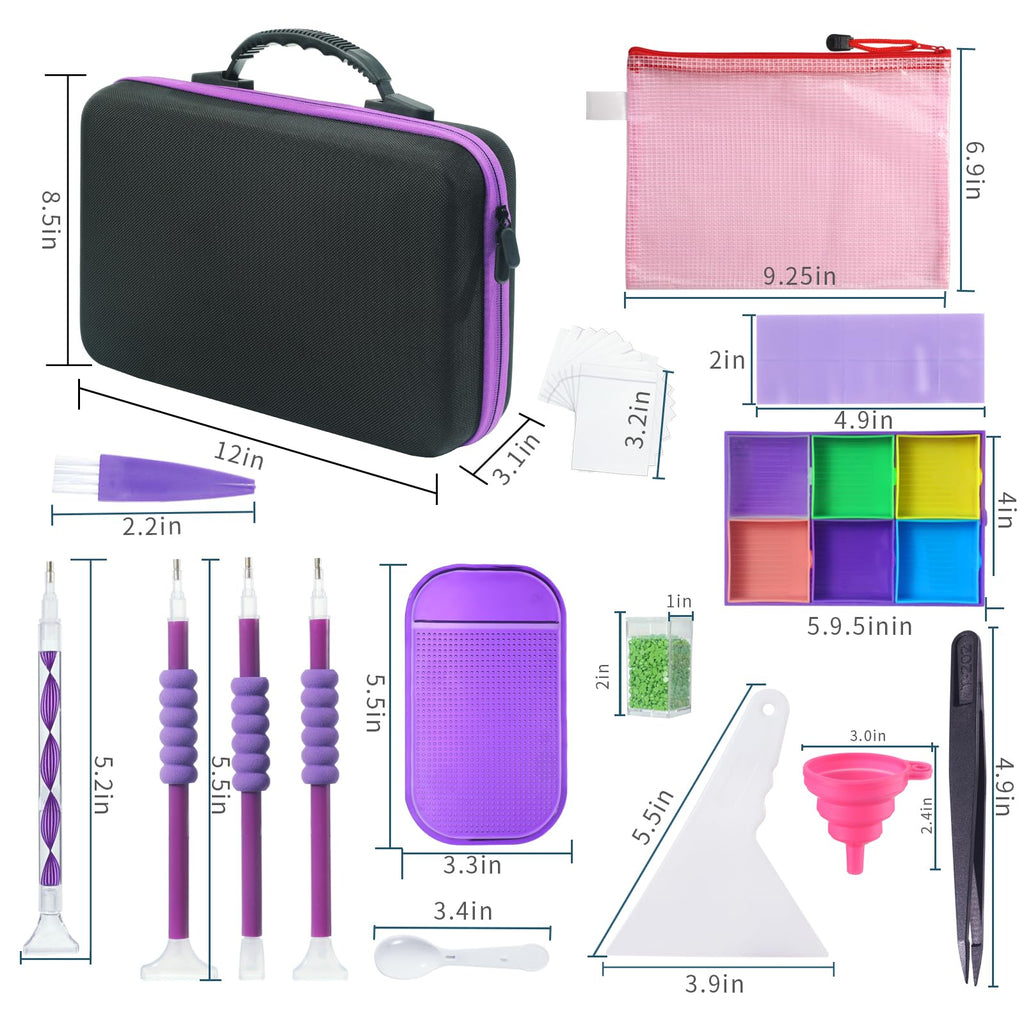 Douorgan Diamond Painting Storage Containers Portable Bead Organizer Shockproof Bead Art Storage Case Jewelry Beads Storage Box (30 Small Boxes)