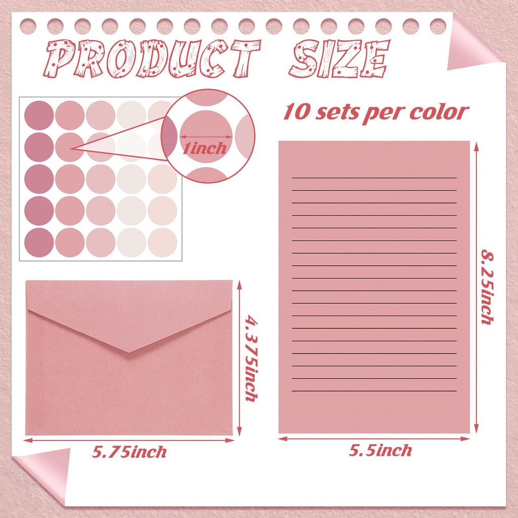 100 Pcs Stationery Lined Stationery Paper and Envelopes Set Includes 50 Letter Writing Paper and 50 Envelope for Office, 5.5 x 8.25 Inch(Blue)