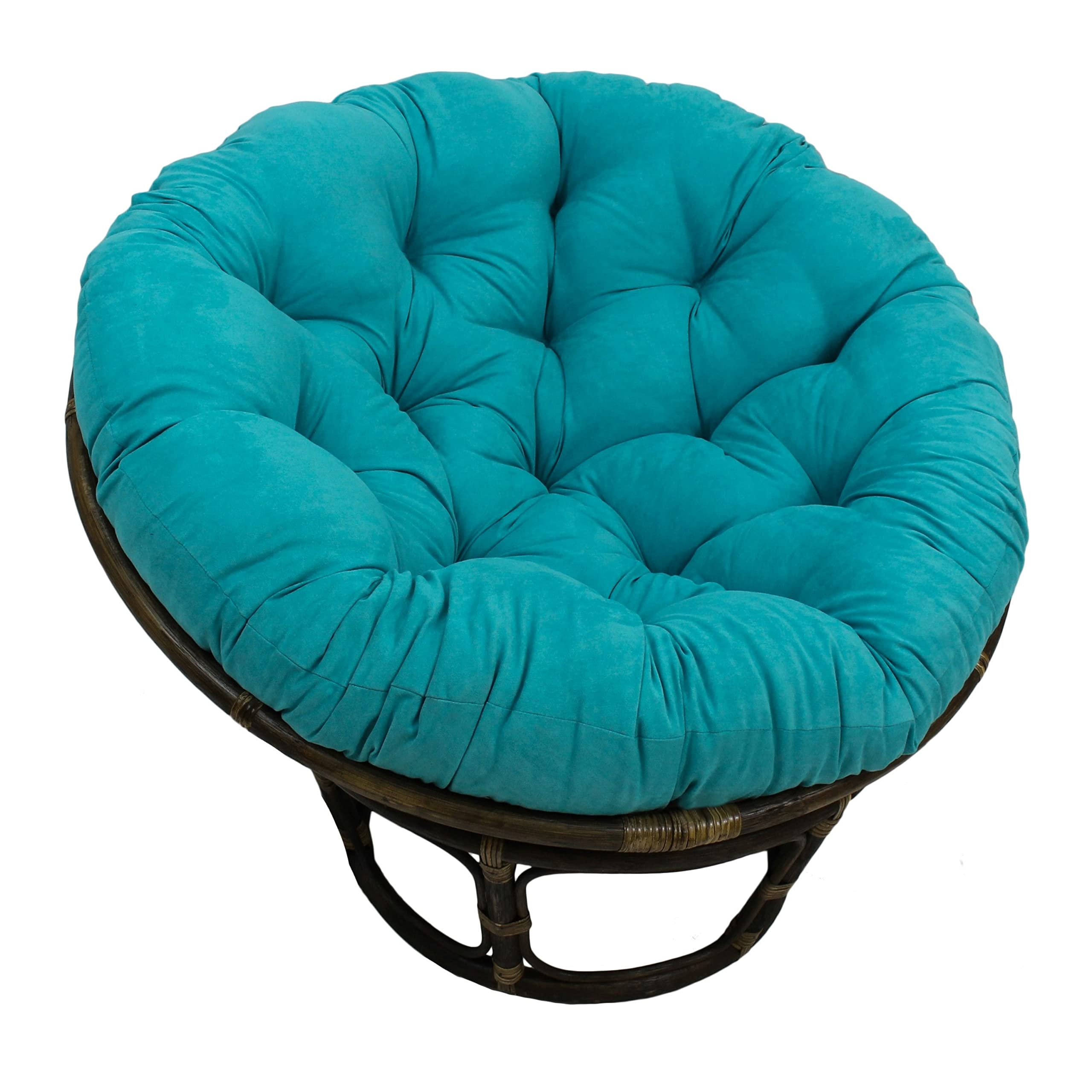 Blazing Needles Polyester Microsuede Papasan Cushion, 1 Count (Pack of 1), Aqua Blue