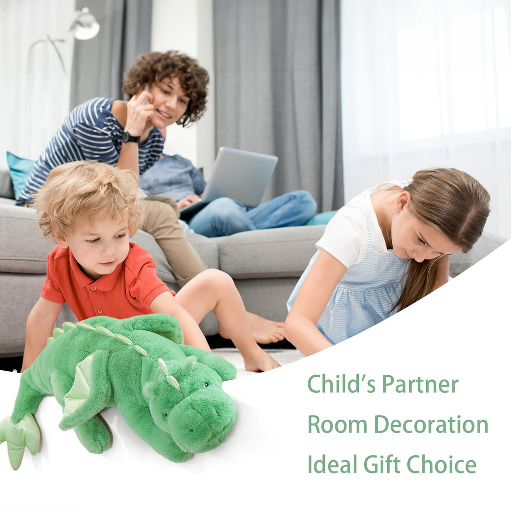 YOUBLEK 27.5 in 2Lb Weighted Stuffed Animals,Cute Plush Dragon,Weighted Stuff Dinosaur Toy for Kids Adult Gift or Decoration