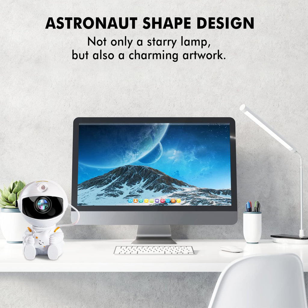 SHJQJJLBCQ Galaxy Projector, Astronaut Star Projector, Kids Night Light for Bedroom, Adult Playroom,Ceiling, Room Decoration