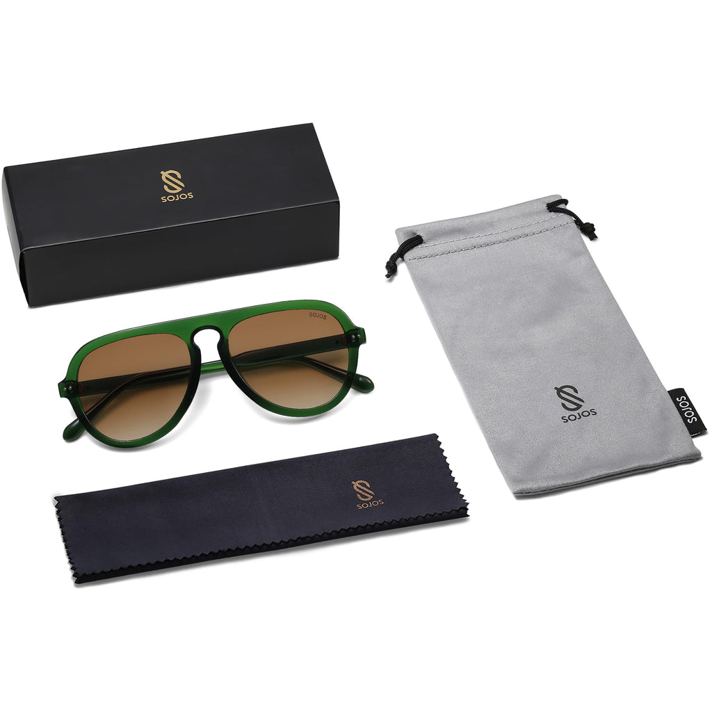 SOJOS Retro Aviator Sunglasses Womens Mens Vintage Plastic Frame Shades Lentes De Sol Para Mujer SJ2255