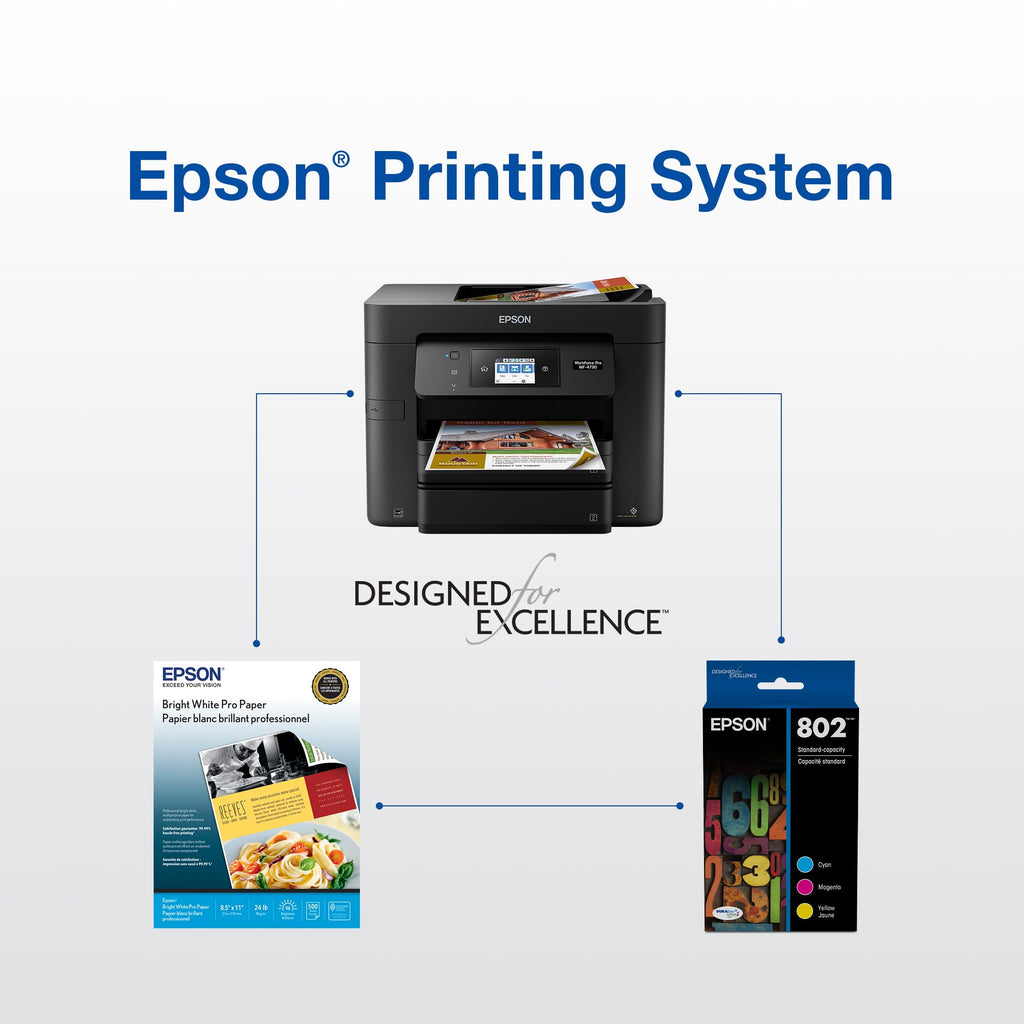 EPSON 802 DURABrite Ultra Ink High Capacity Black Cartridge (T802XL120-S) Works with WorkForce Pro WF-4720, 4730, 4734, 4740