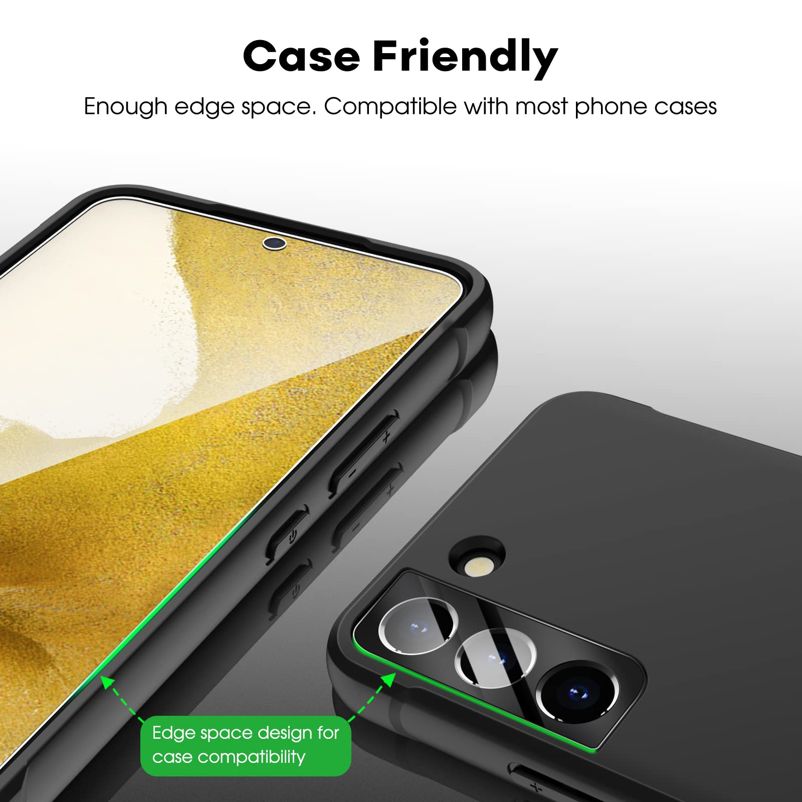 JETech Screen Protector for Samsung Galaxy S20 FE 6.5-Inch with Camera Lens Protector, Tempered Glass Film, Fingerprint ID Compatible, HD Clear, 2-Pack Each