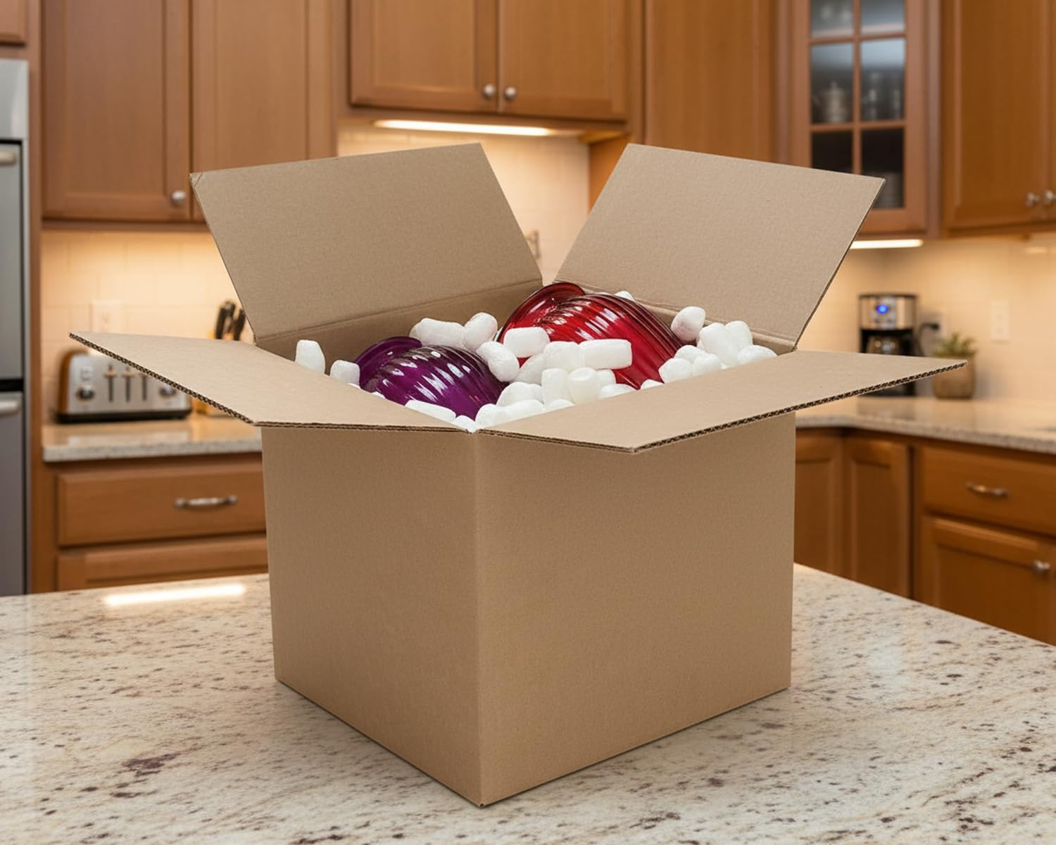 Packing Peanuts, 3.5 Cubic Feet, Beige | Bulk Loose Fill, For Shipping, Moving & Storage, Compostable & Biodegradable, Cushion For Shipping