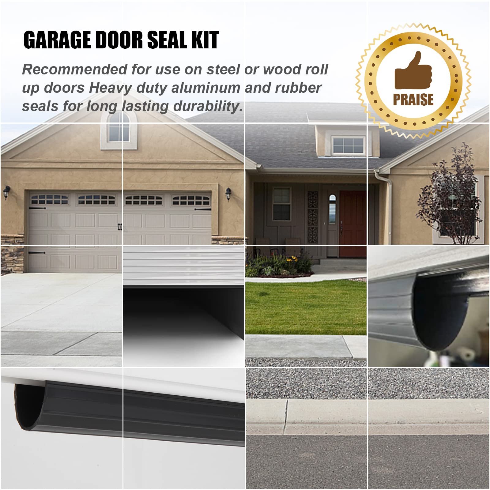 Replacement Wayne Dalton Garage Door Bottom Weather Seal 154448 for Weather Stripping Fit 9 feet Wide Doors (9 feet)