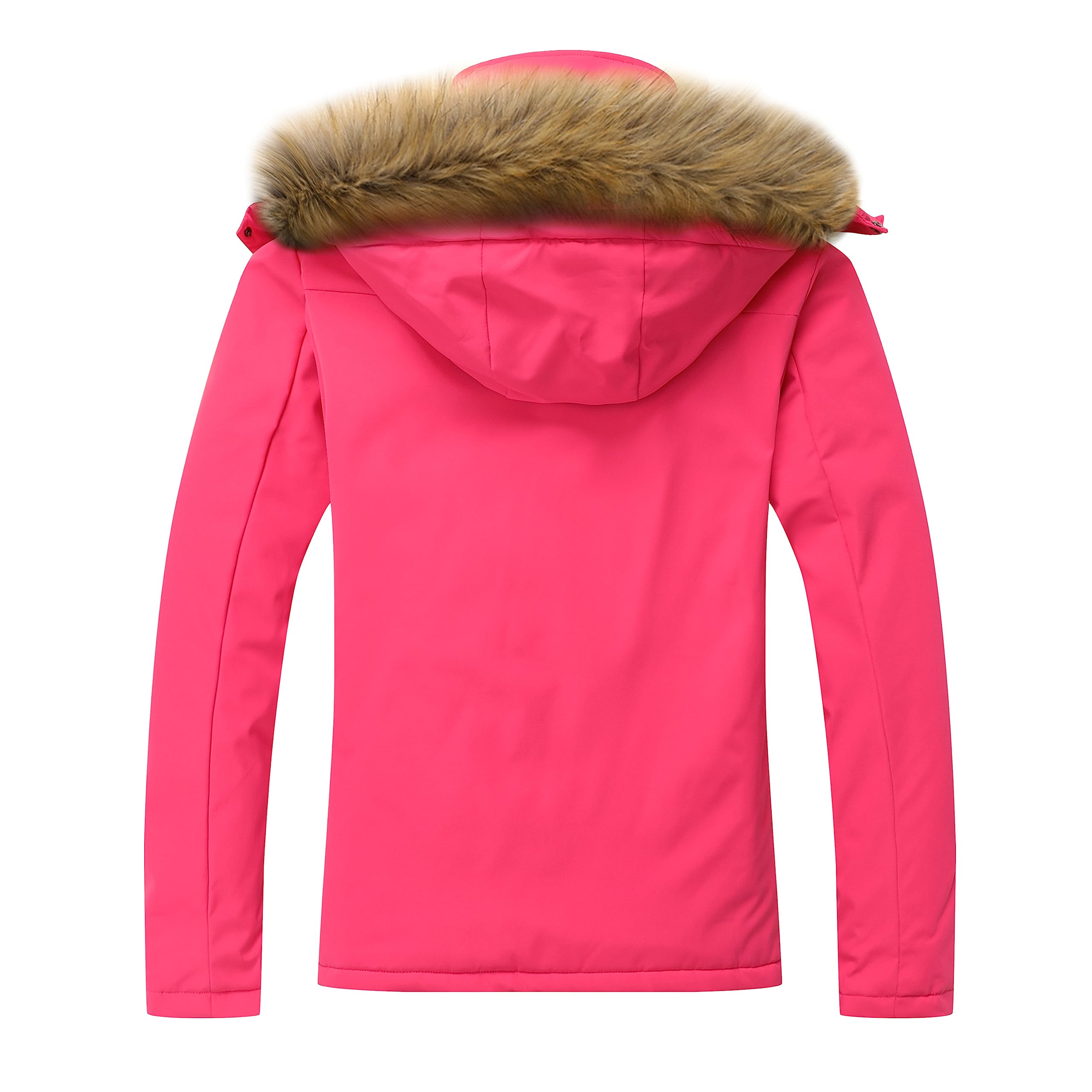 MOERDENG Women's Waterproof Ski Snow Jacket Winter Warm Hooded Snow Coat Mountain Windproof Ski Jacket For Women