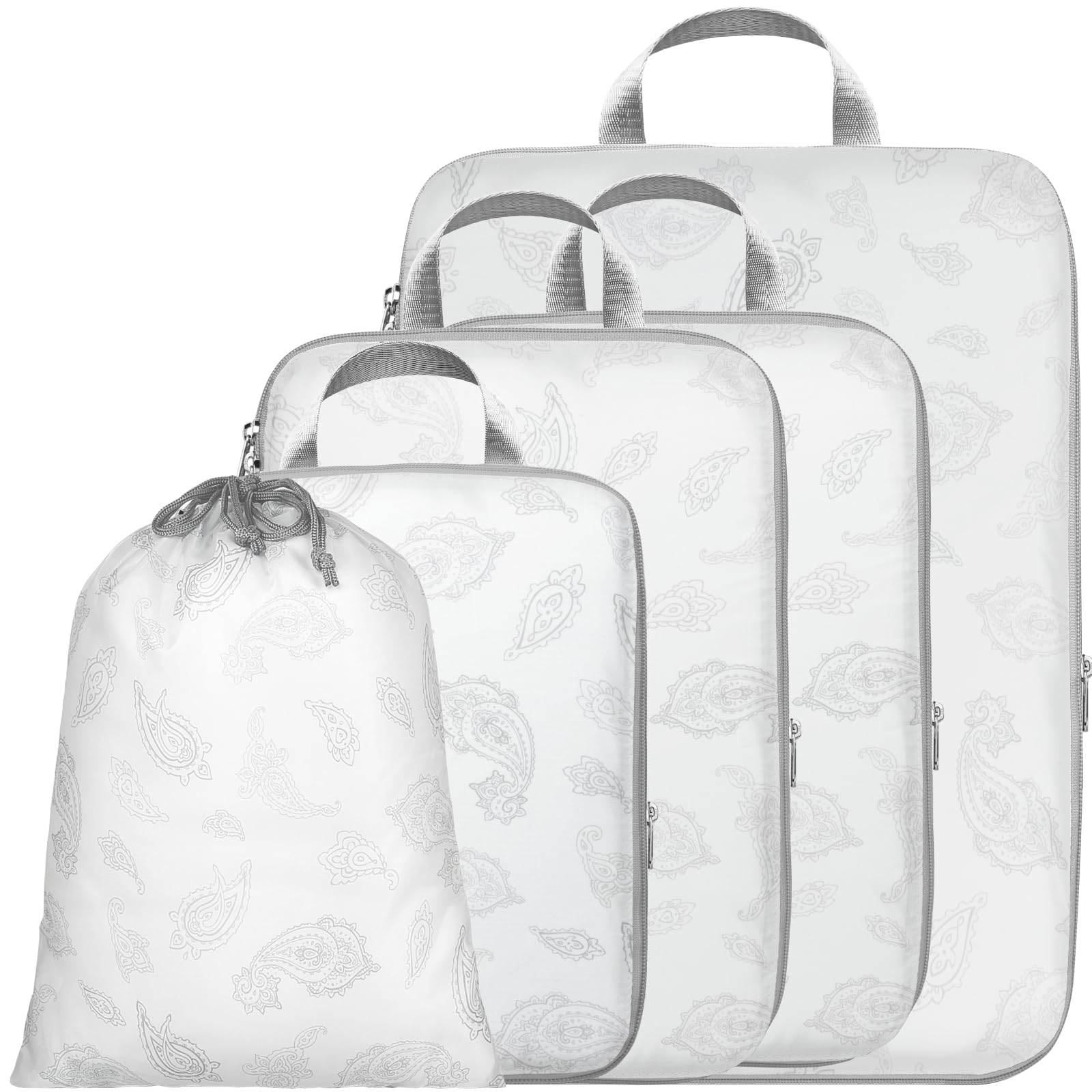 Cambond Compression Packing Cubes for Travel - Lightweight Expandable Travel Bags Luggage Organizers Travel Essentials Compression Cubes for Travel Space Saver for Carry on Suitcases Organizer