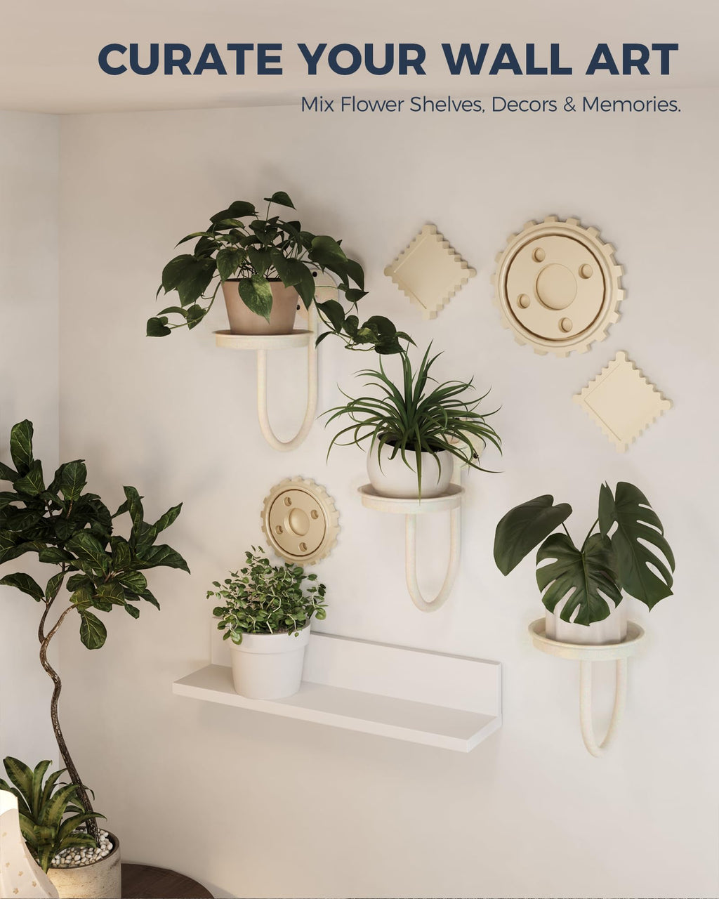 Bamworld Hanging Planters for Indoor Plants Wall Plant Holder Plant Hanger Indoor Wall Planters Window Plant Shelves Hanging Plant Holder Window Plant Hanger Plant Decor Black 3pcs