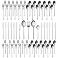 Alata Cube Black 20-Piece Forged Silverware Set Stainless Steel Flatware Set,Service for 4,Matte Satin Polished Cutlery Set,Dishwasher Safe