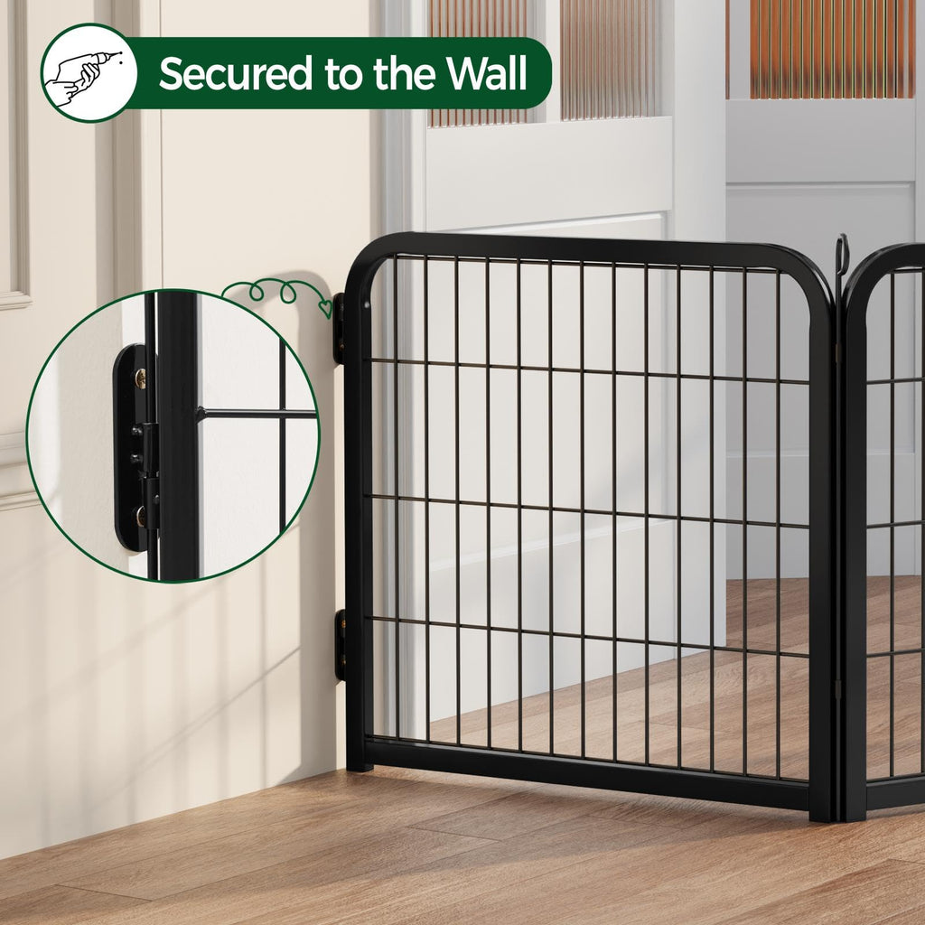 Yaheetech Dog Playpen, 24 inch 2 Panels Dog Pen for Indoor Heavy Duty Puppy Exercise Pen Metal Pet Fence for RV Camping/Yard/Garden
