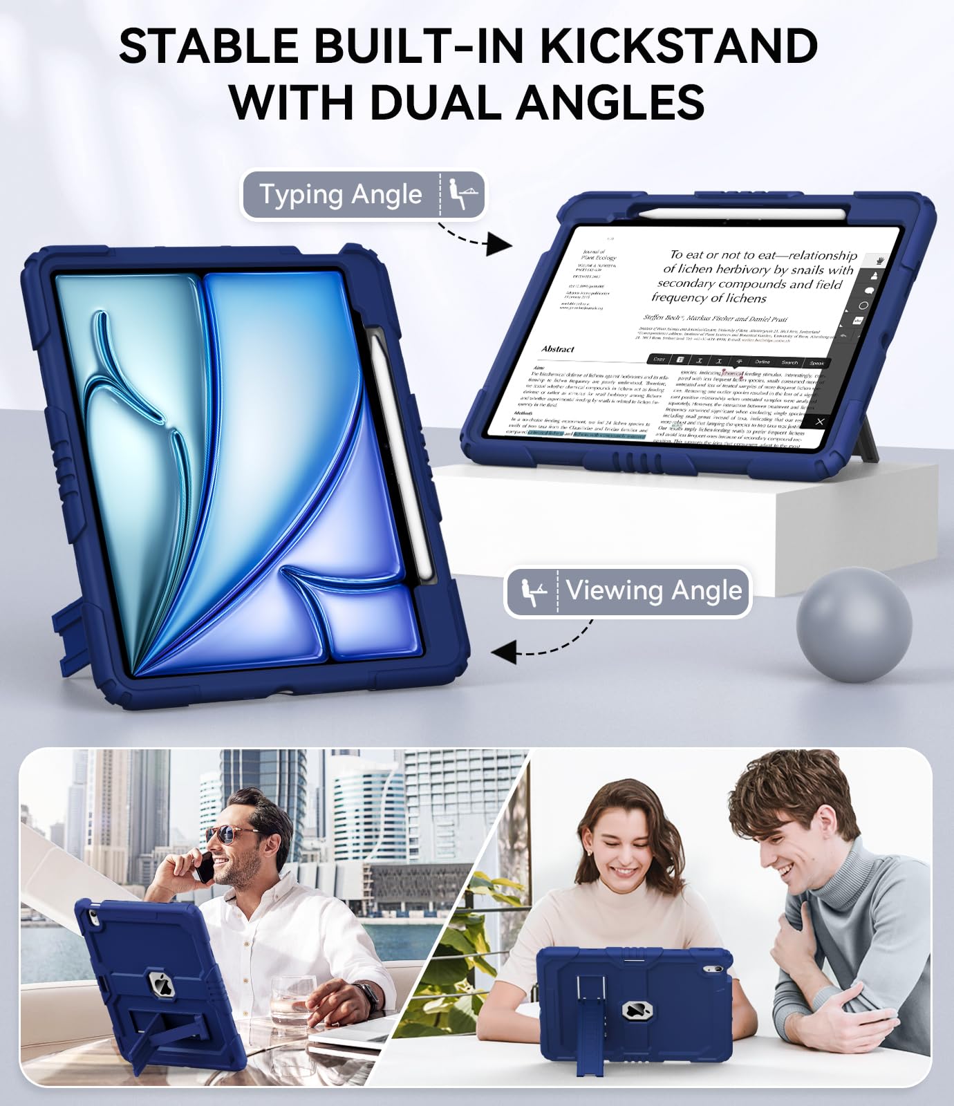 OKP Case for iPad 9th/ 8th/ 7th Generation (2021/2020/2019), Heavy Duty 10.2 inch iPad Shockproof Rugged Protective Cover with Built-in Stand, Hard iPad 9 8 7 Gen Cases for Kids Girls Boys, Black