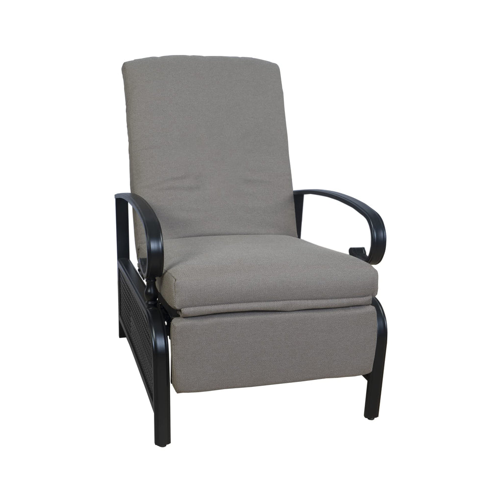Kozyard Adjustable Outdoor Reclining Lounge Chair, Cushioned Patio Chaise Lounge with Extendable Metal Frame for Sunbathing, Reading & Relaxing – Comfortable Outdoor Recliner, Aqua