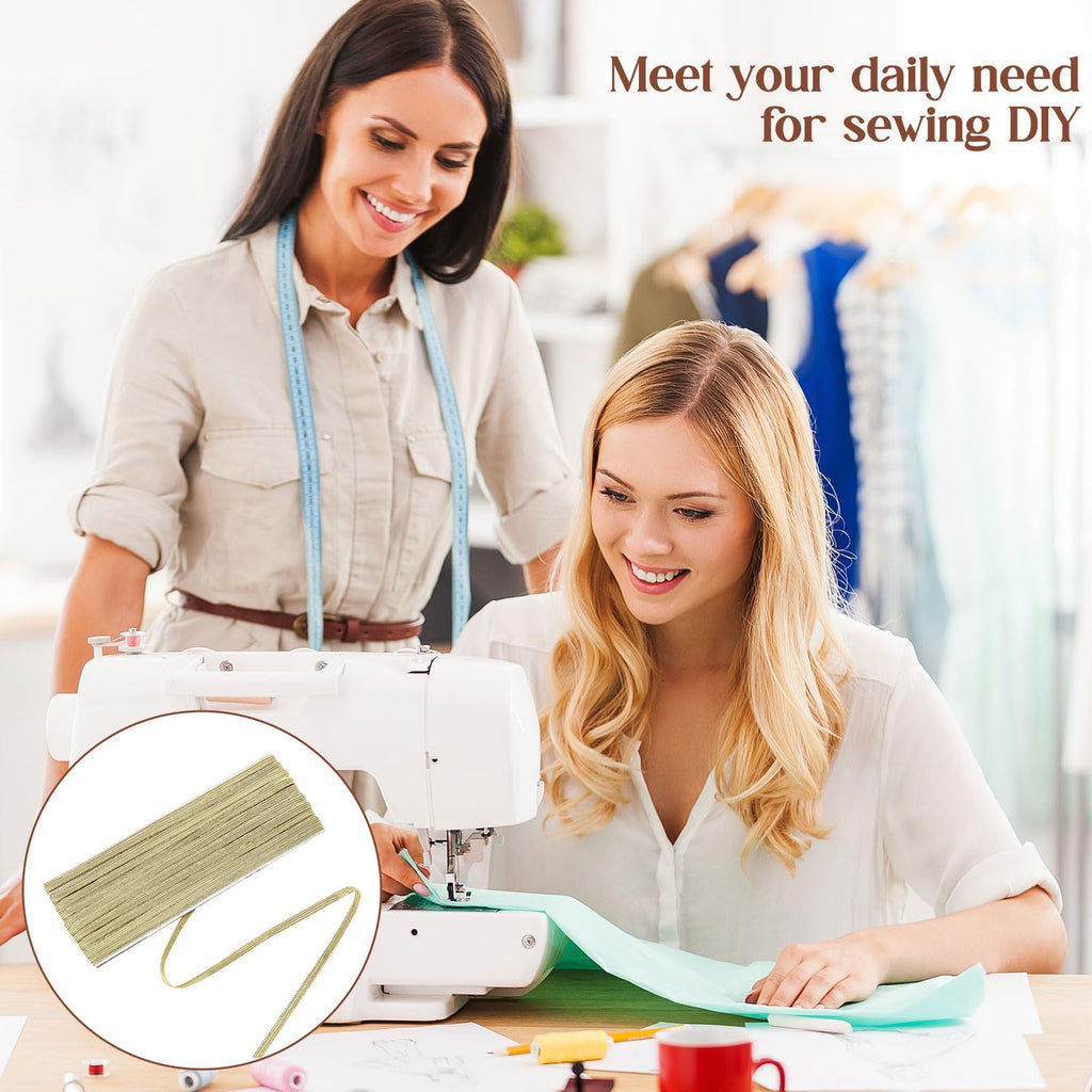 Shappy Elastic for Sewing Knit Elastic Band 1/2 Inch x 11 Yards (Beige)