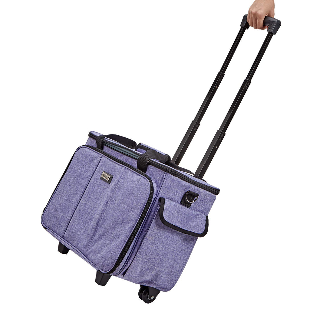 HOMEST Sewing Machine Carry Case, with Shoulder Strap and Front Pocket | Fits most standard Singer, Brother and Janome machines, with storage pockets for sewing accessories and tools, Floral