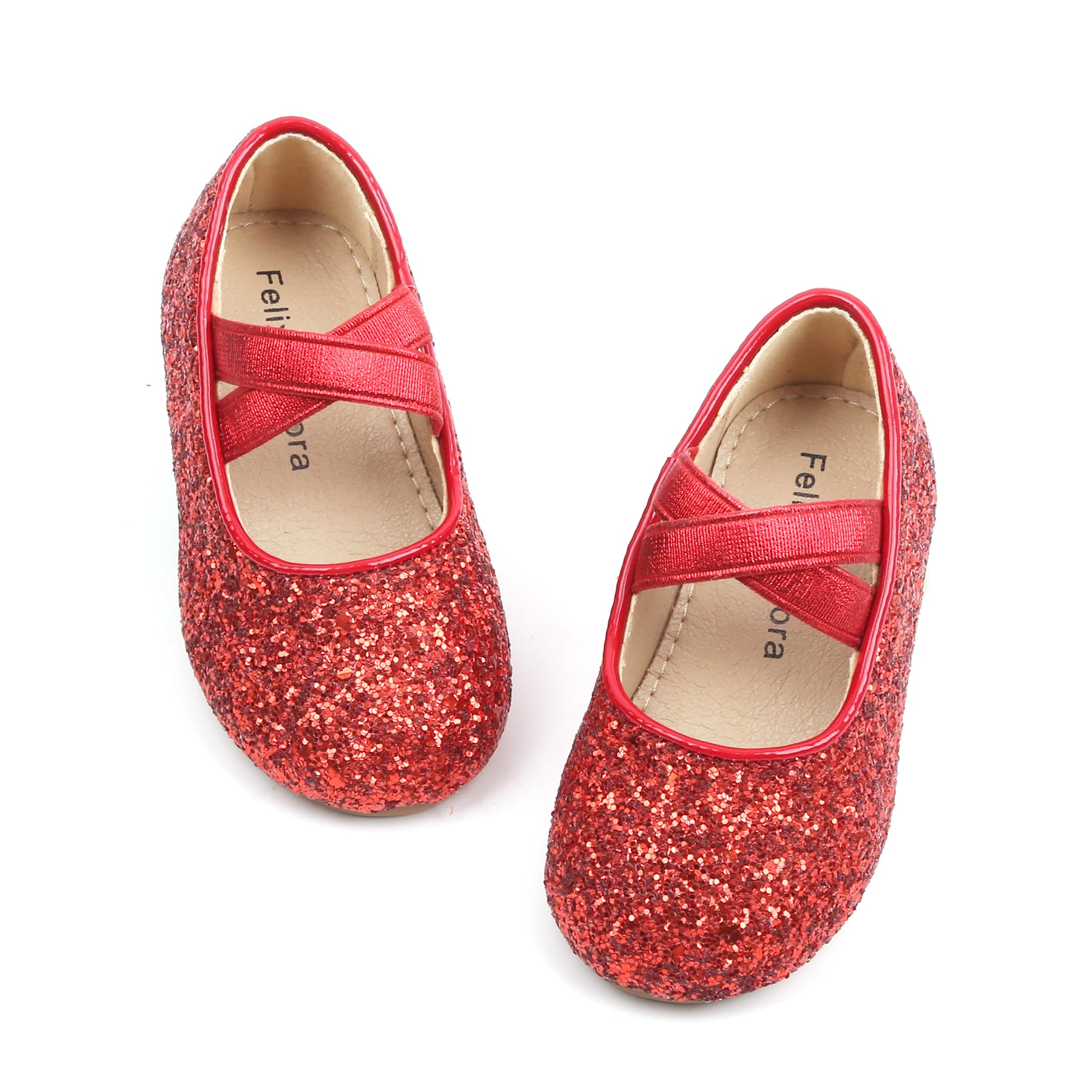 Felix & Flora Toddler Girl Dress Shoes - Flower Girl Ballet Mary Jane Flats Party School Wedding