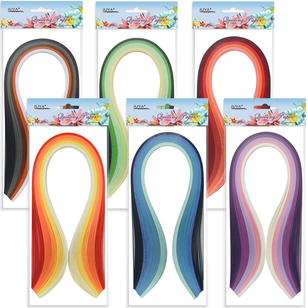 JUYA Paper Quilling Kits with 30 Colors 600 Strips and 8 Tools (Paper Width:3mm, Blue Tools)