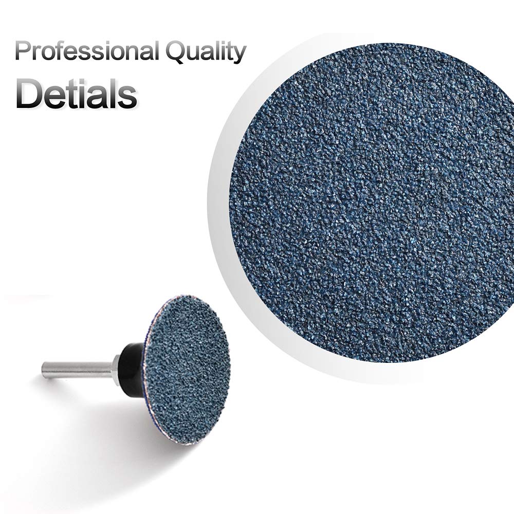 Tshya Quick Change Grinding Disc, 50 Pcs 2 inch Sanding Discs, Zirconia Coated Twist on Disc for Surface Prep (36 Grit)